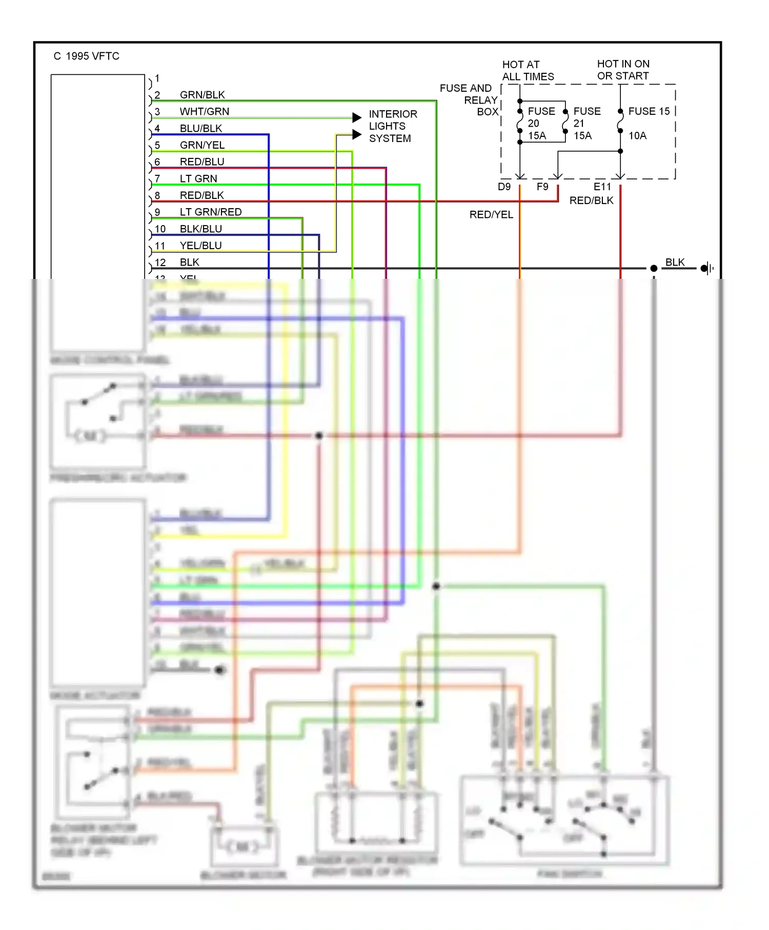 Wiring diagram red/blu for Subaru Outback BG (1994-1999) (7 of 20)