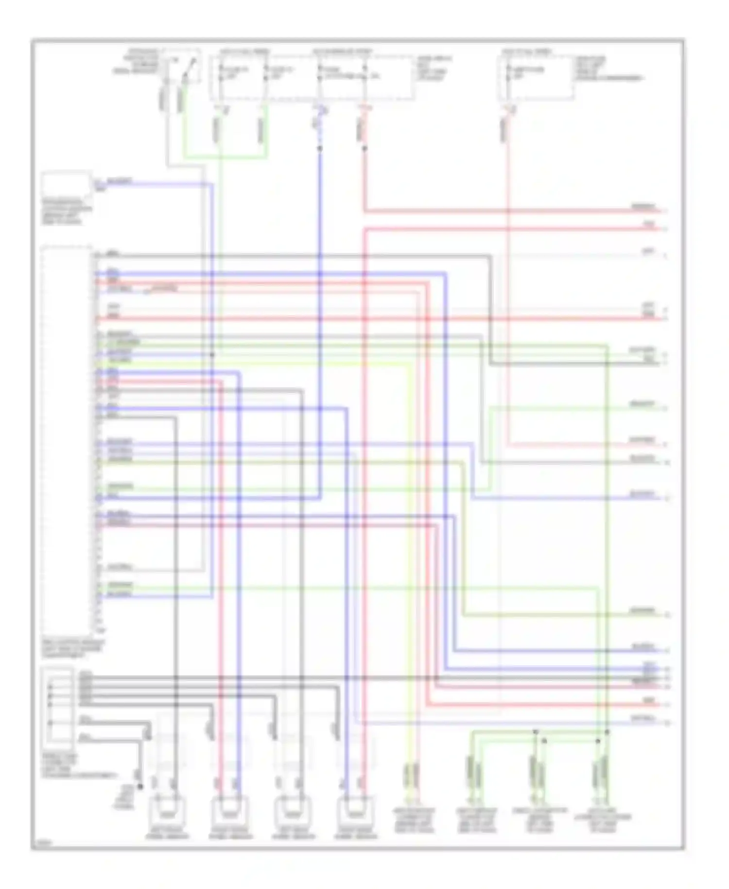 Wiring diagram right front wheel sensor left rear wheel sensor for Subaru Outback BG (1994-1999) (1 of 1)