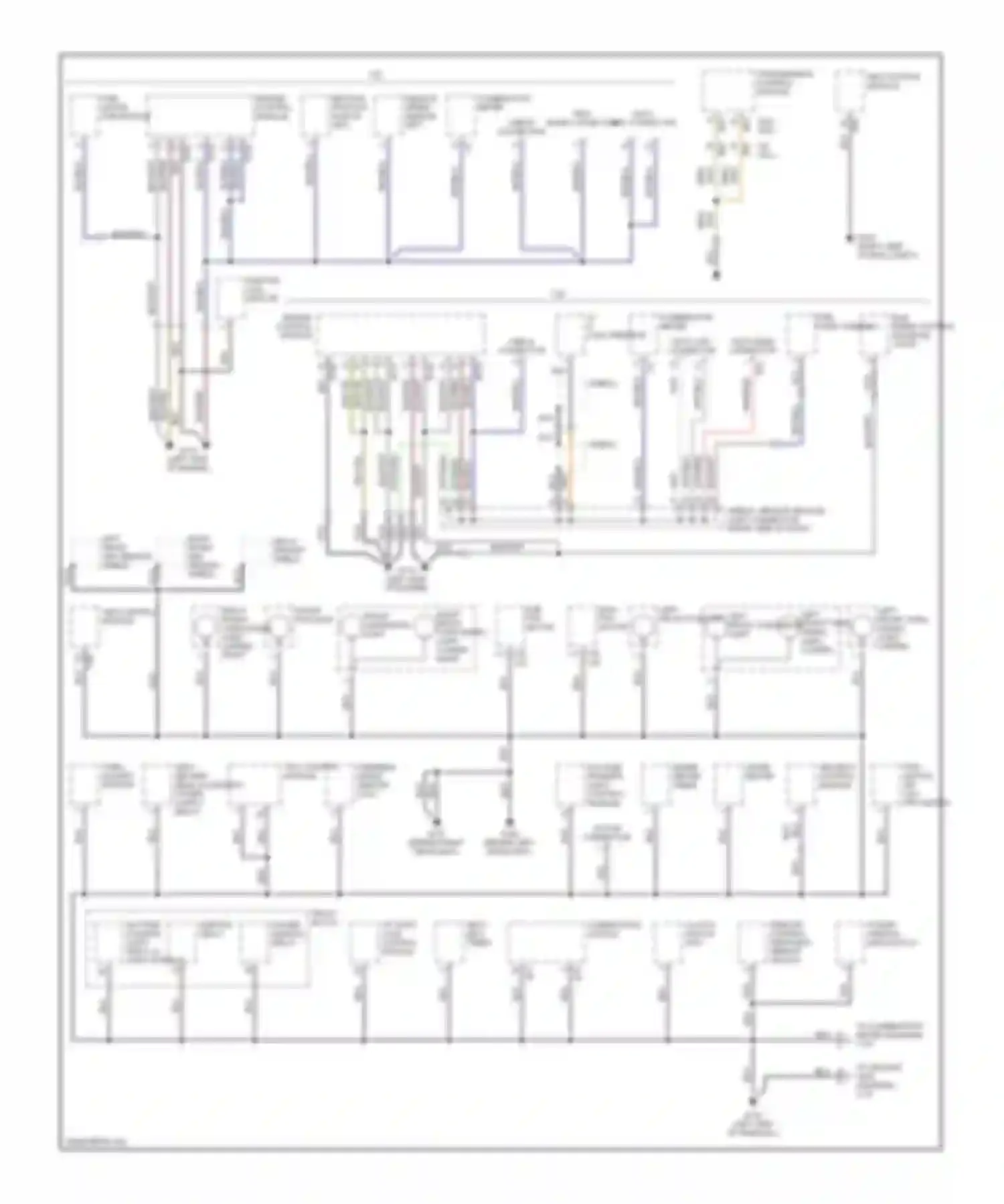 Outback Subaru BH (1999-2003): Ground distribution circuit (1 of 2)