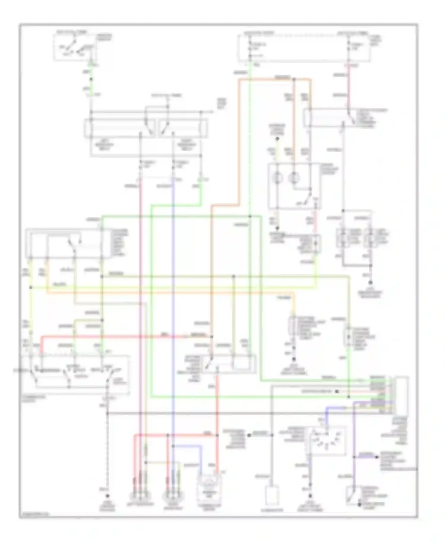 Outback Subaru BH (1999-2003): Headlight circuit, with drl
