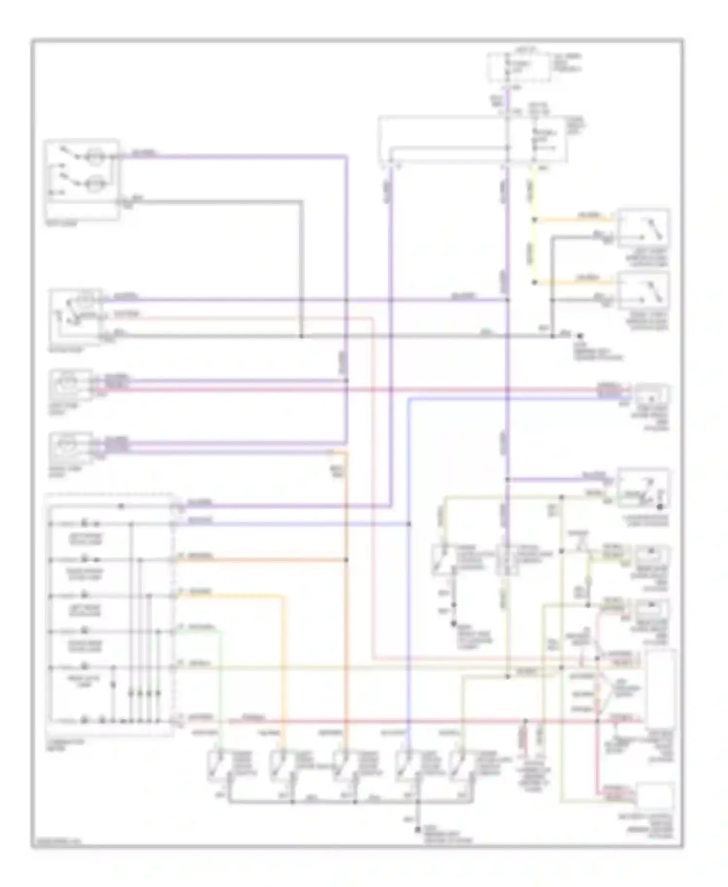 Outback Subaru BH (1999-2003): Courtesy lamps circuit