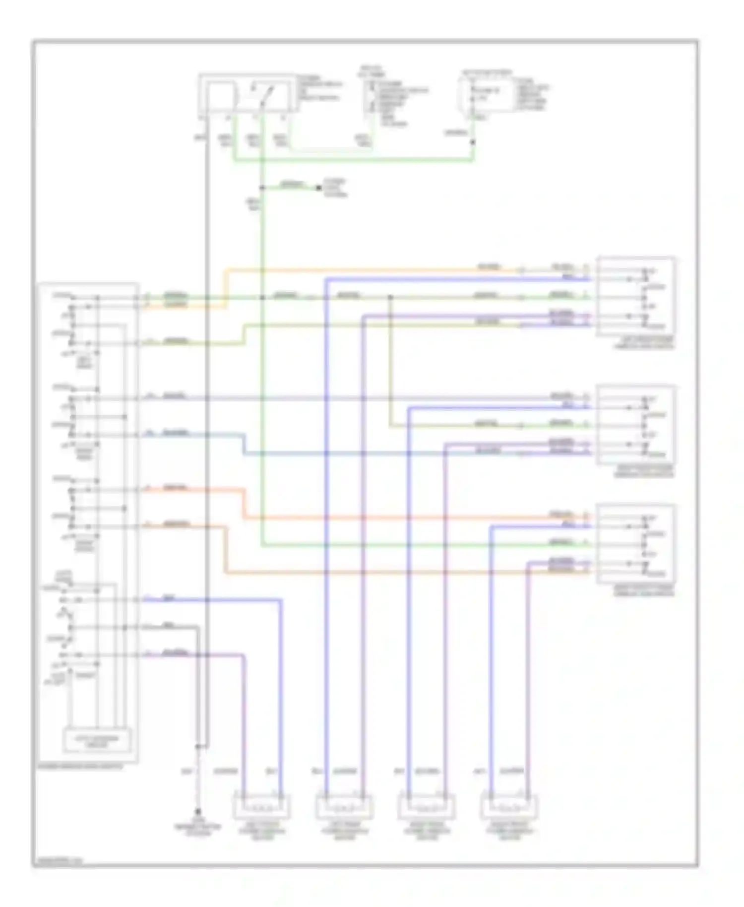 Outback Subaru BH (1999-2003): Power window circuit