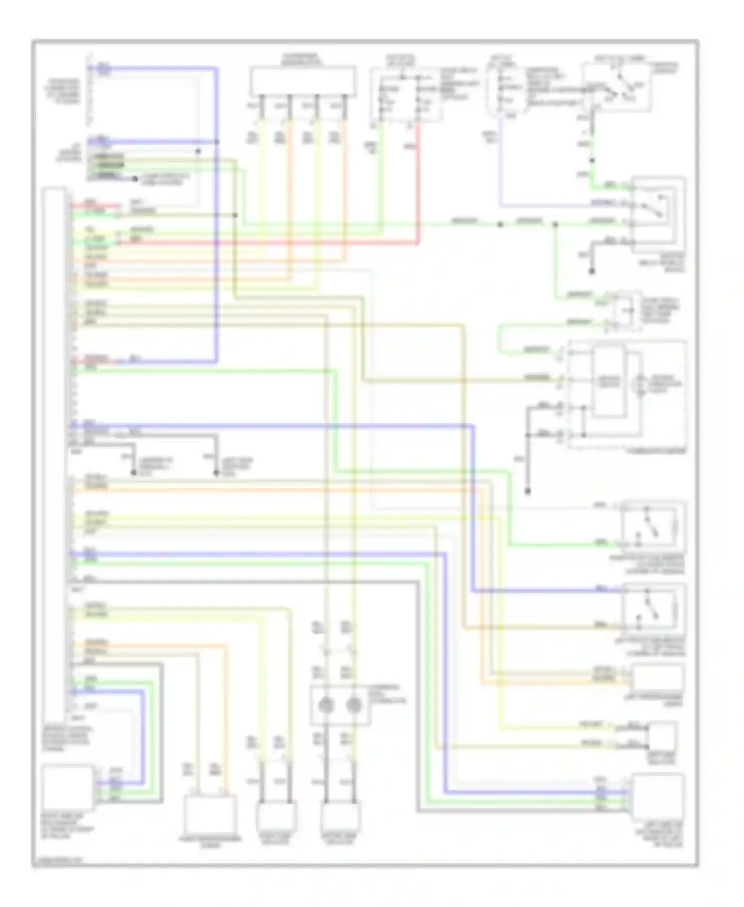 Outback Subaru BH (1999-2003): Supplemental restraint circuit