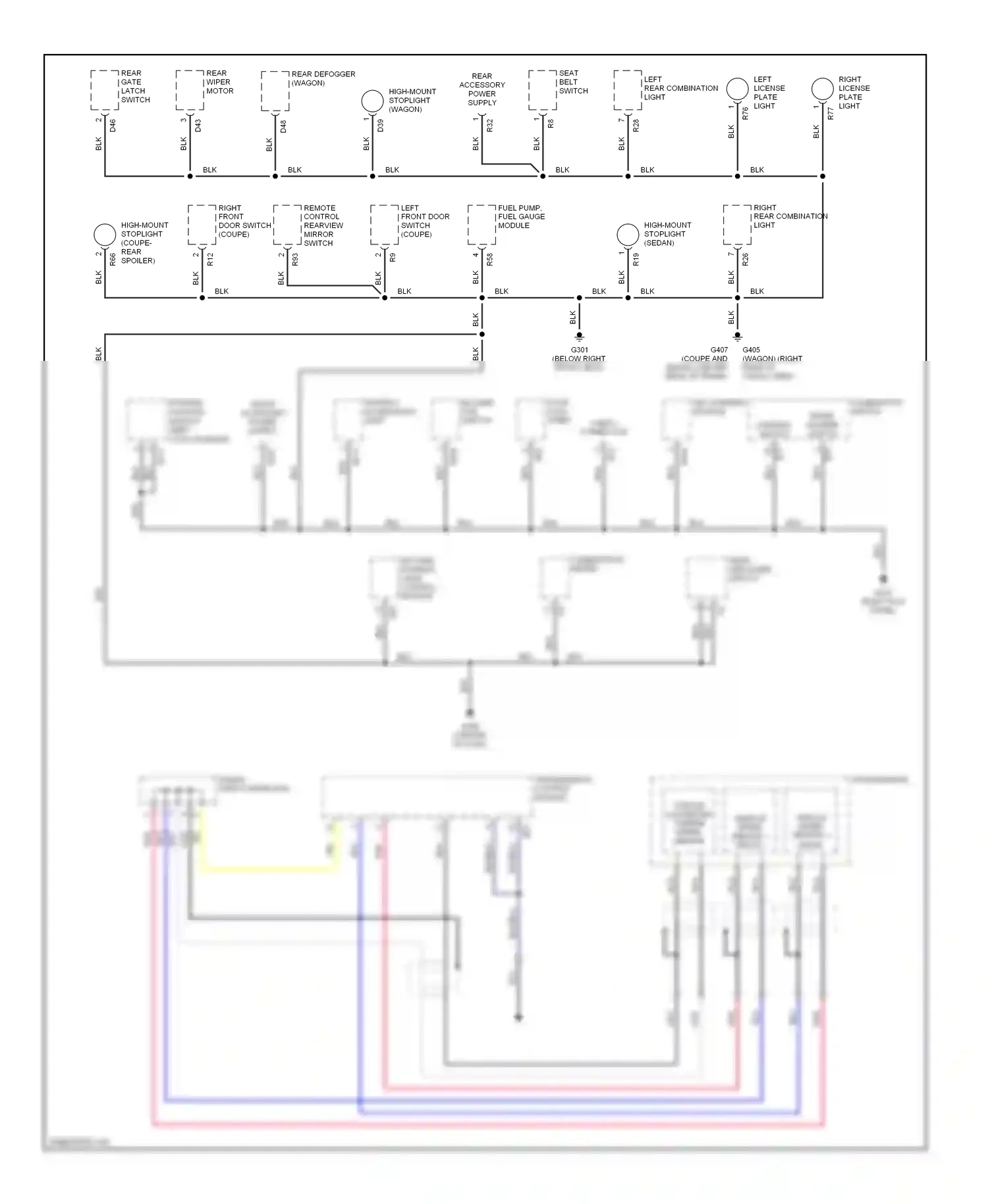 Subaru Outback BH (1999-2003) blu wiring diagram  (11 of 64)