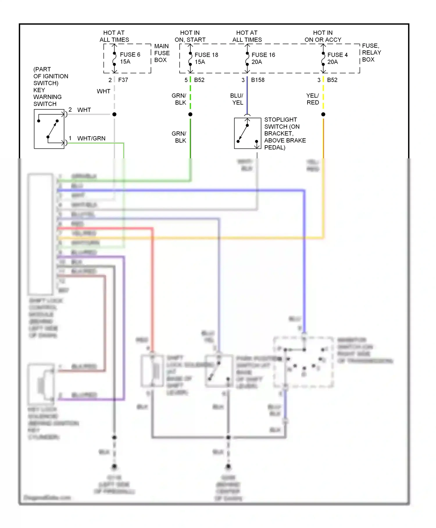 Subaru Outback BH (1999-2003) blu wiring diagram  (28 of 64)