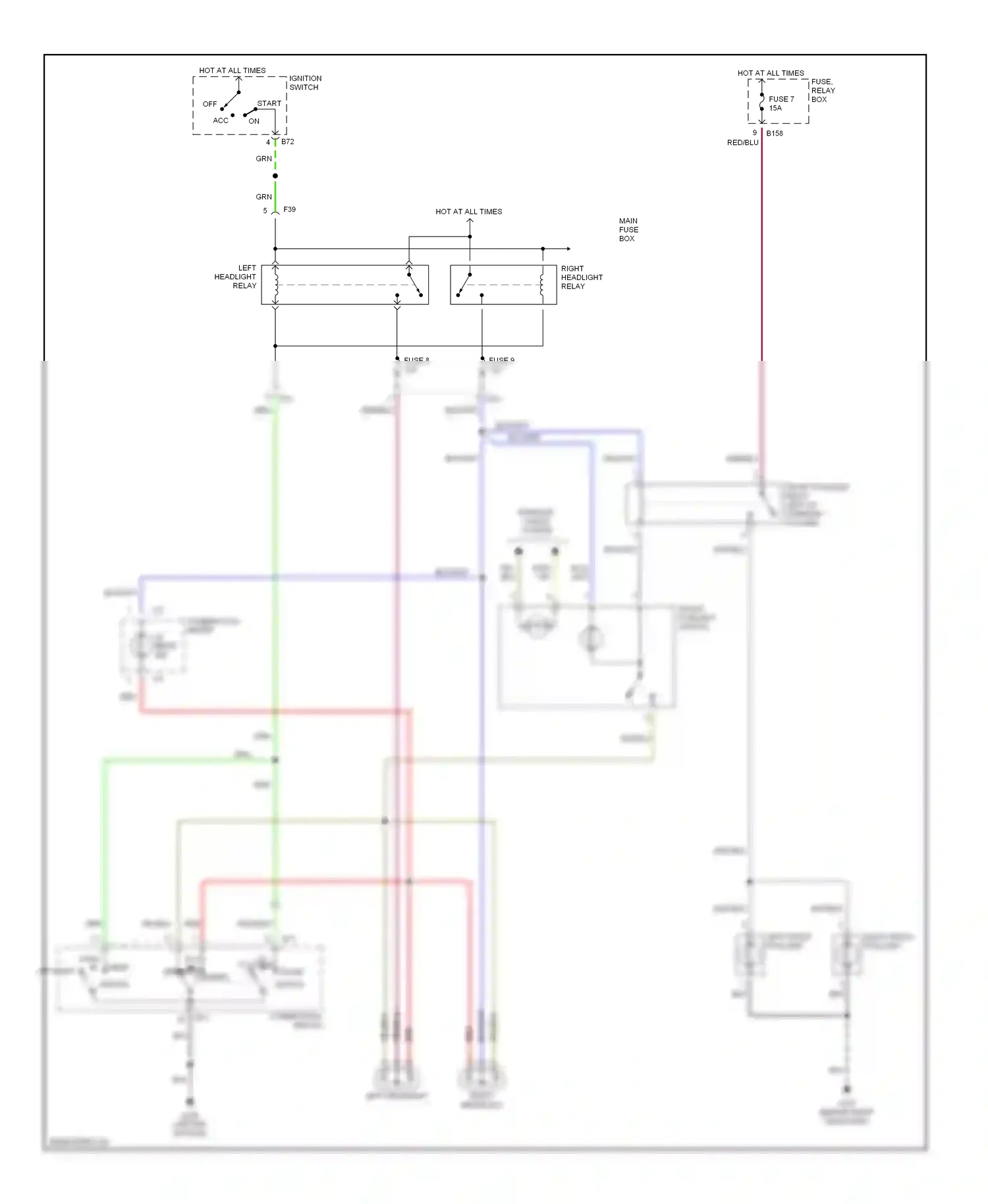 Subaru Outback BH (1999-2003) blu wiring diagram  (13 of 64)