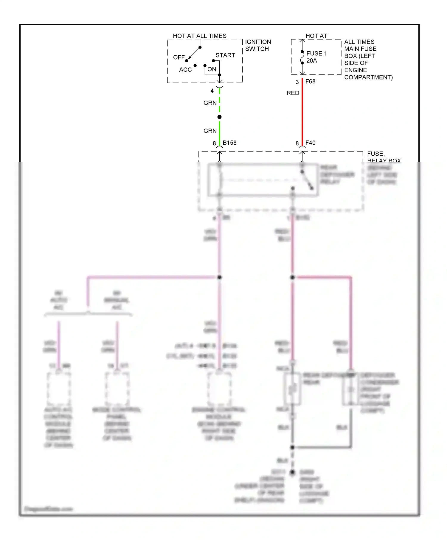 Subaru Outback BH (1999-2003) blu wiring diagram  (46 of 64)