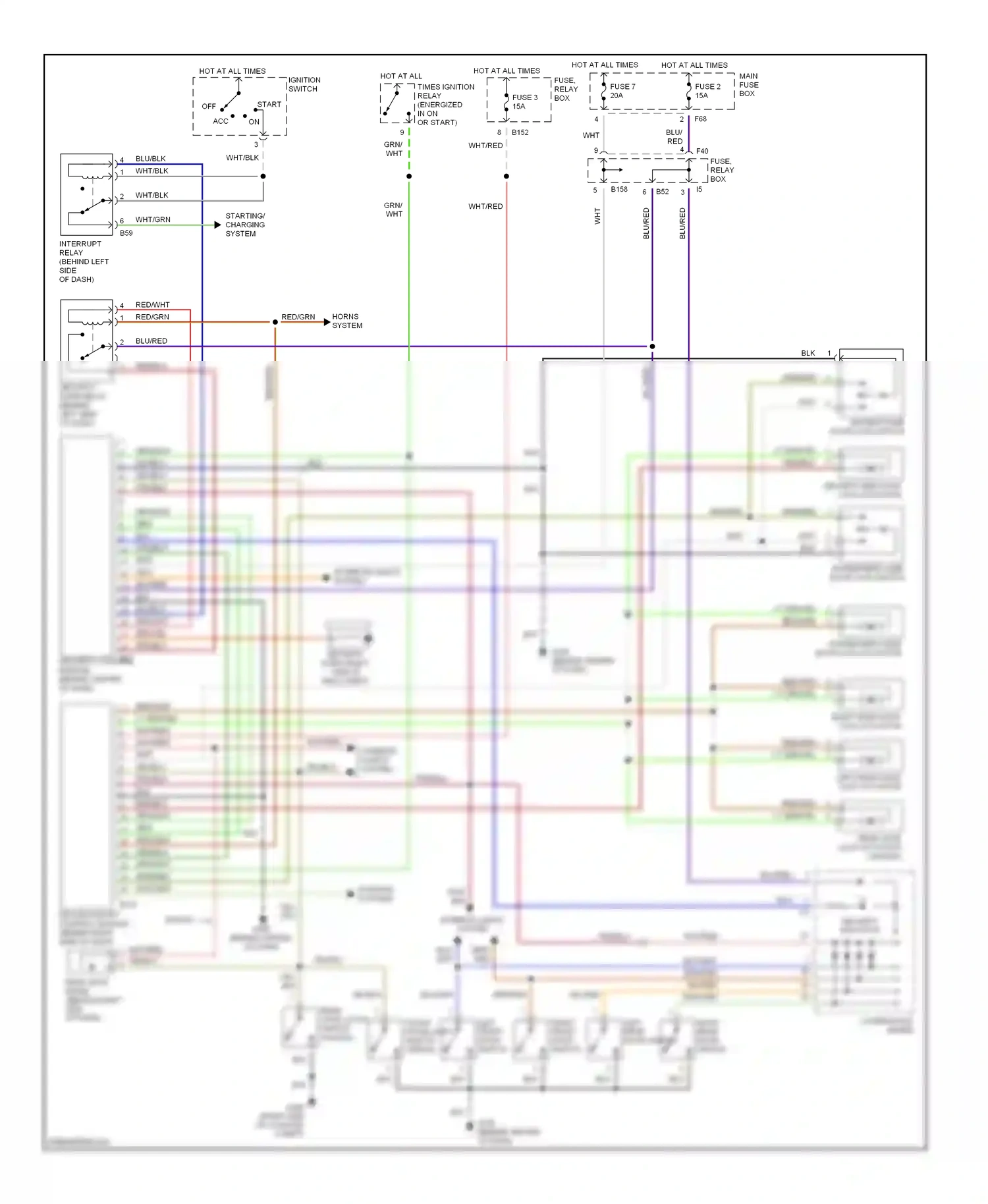 Subaru Outback BH (1999-2003) blu/red wiring diagram  (13 of 32)