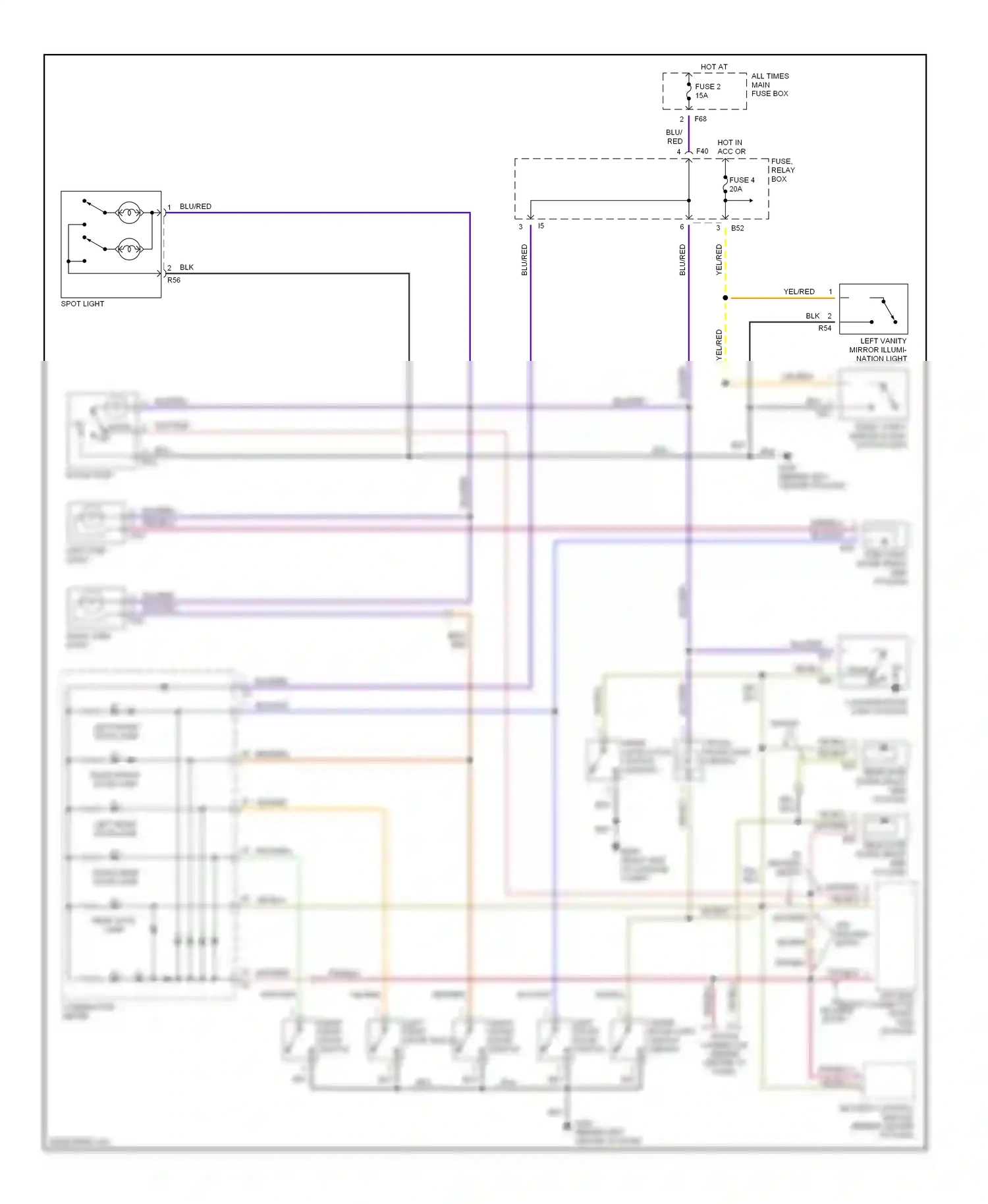 Subaru Outback BH (1999-2003) blu/red wiring diagram  (23 of 32)