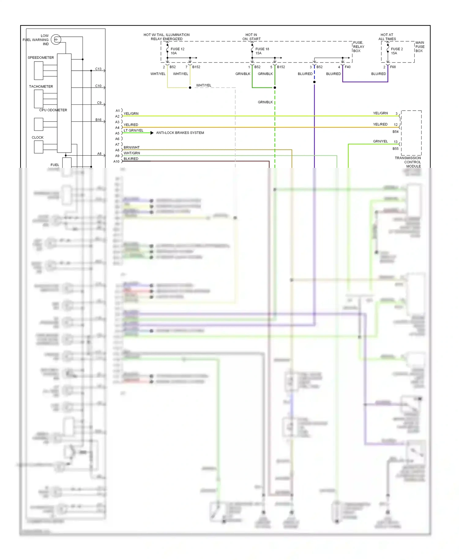 Subaru Outback BH (1999-2003) blu/red wiring diagram  (3 of 32)
