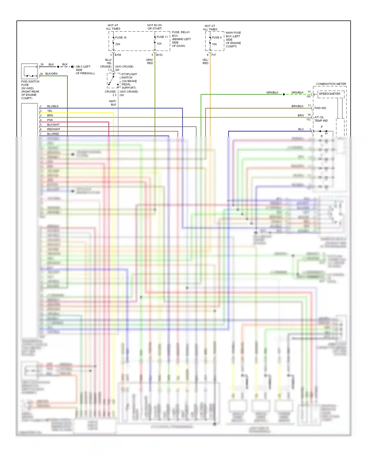 Wiring diagram blu/wht for Subaru Outback BH (1999-2003) (21 of 25)