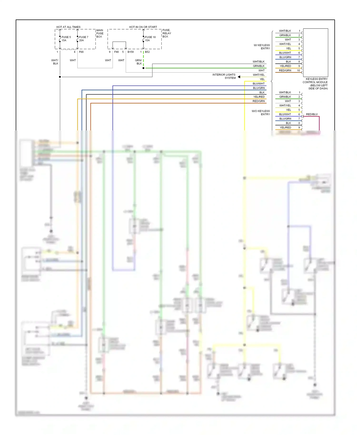 Wiring diagram blu/wht for Subaru Outback BH (1999-2003) (8 of 25)