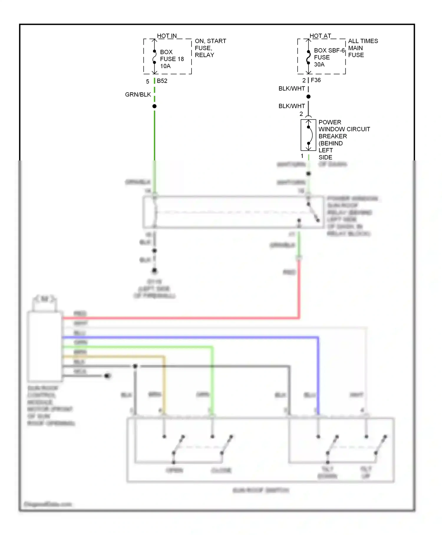 Wiring diagram brn for Subaru Outback BH (1999-2003) (19 of 23)