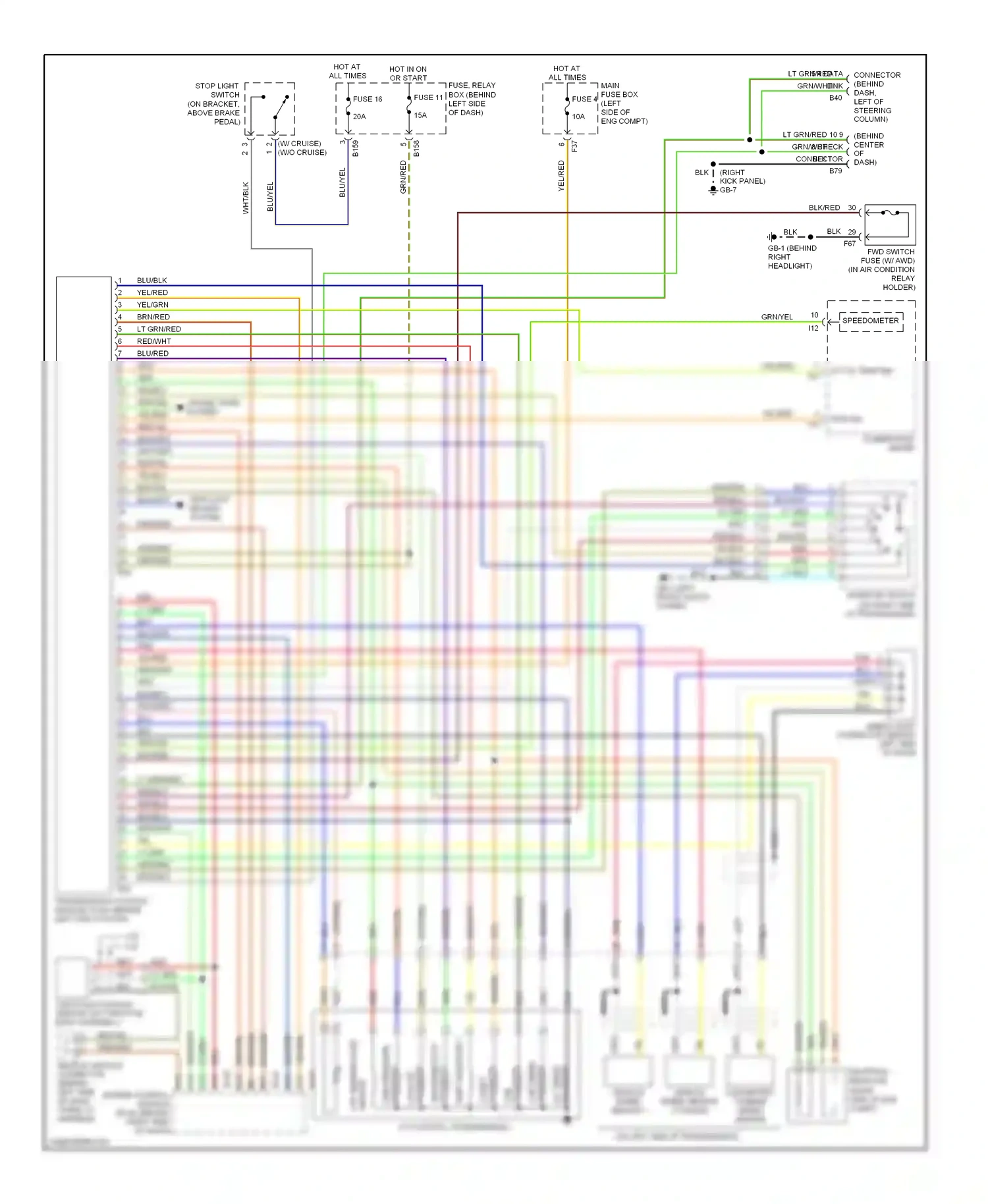 Wiring diagram brn for Subaru Outback BH (1999-2003) (2 of 23)