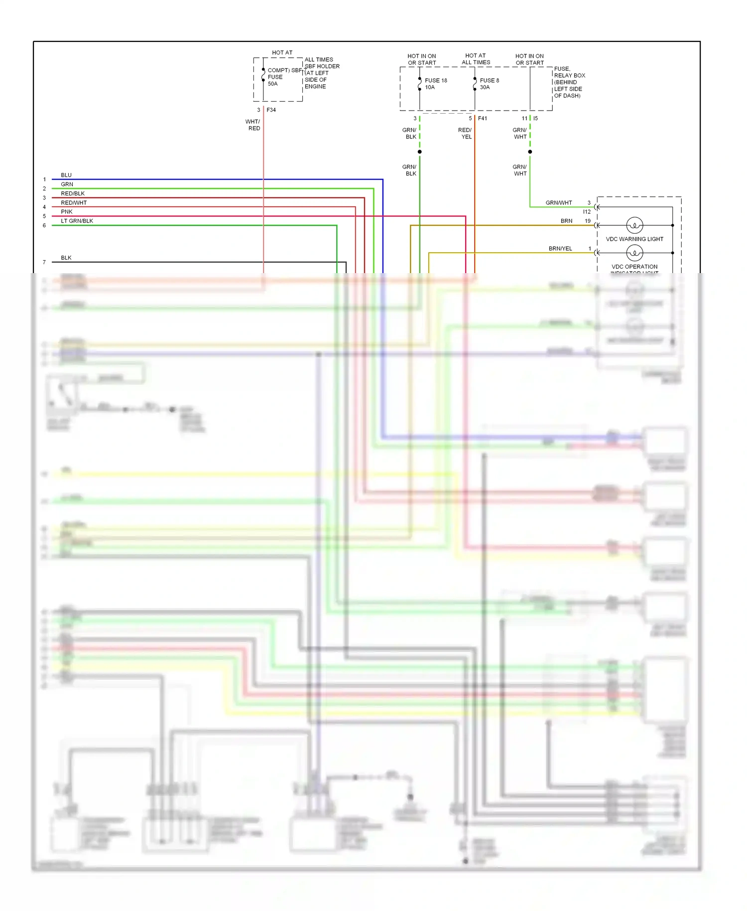 Wiring diagram brn for Subaru Outback BH (1999-2003) (12 of 23)