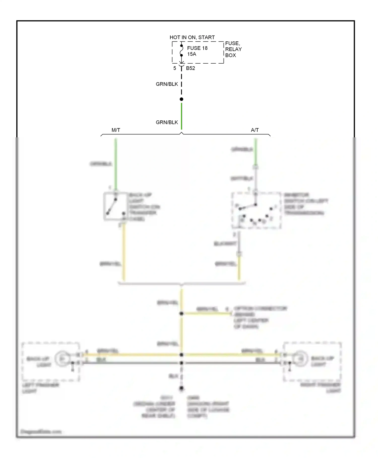Wiring diagram brn/yel for Subaru Outback BH (1999-2003) (3 of 7)