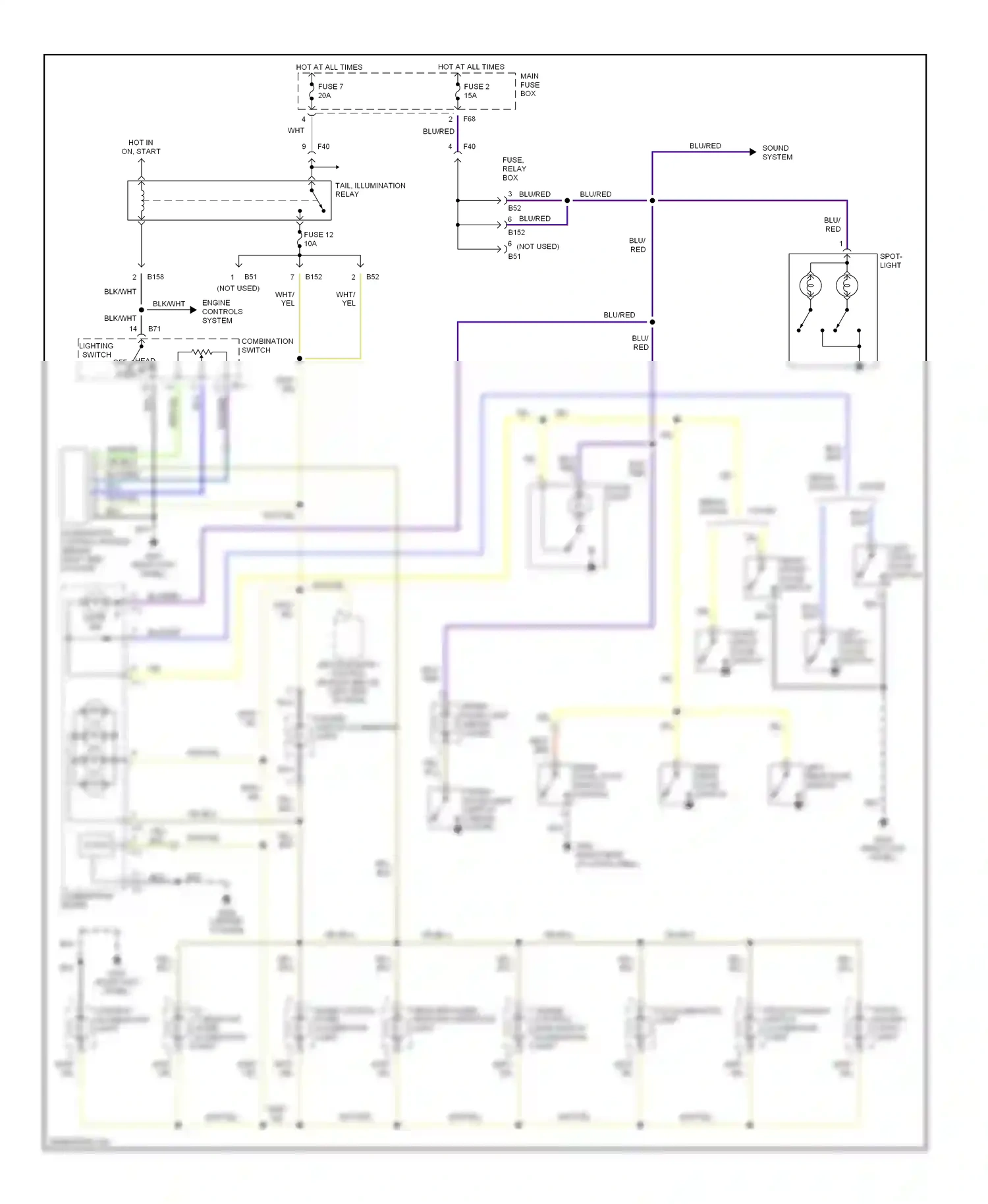 Subaru Outback BH (1999-2003) clock wiring diagram  (3 of 3)