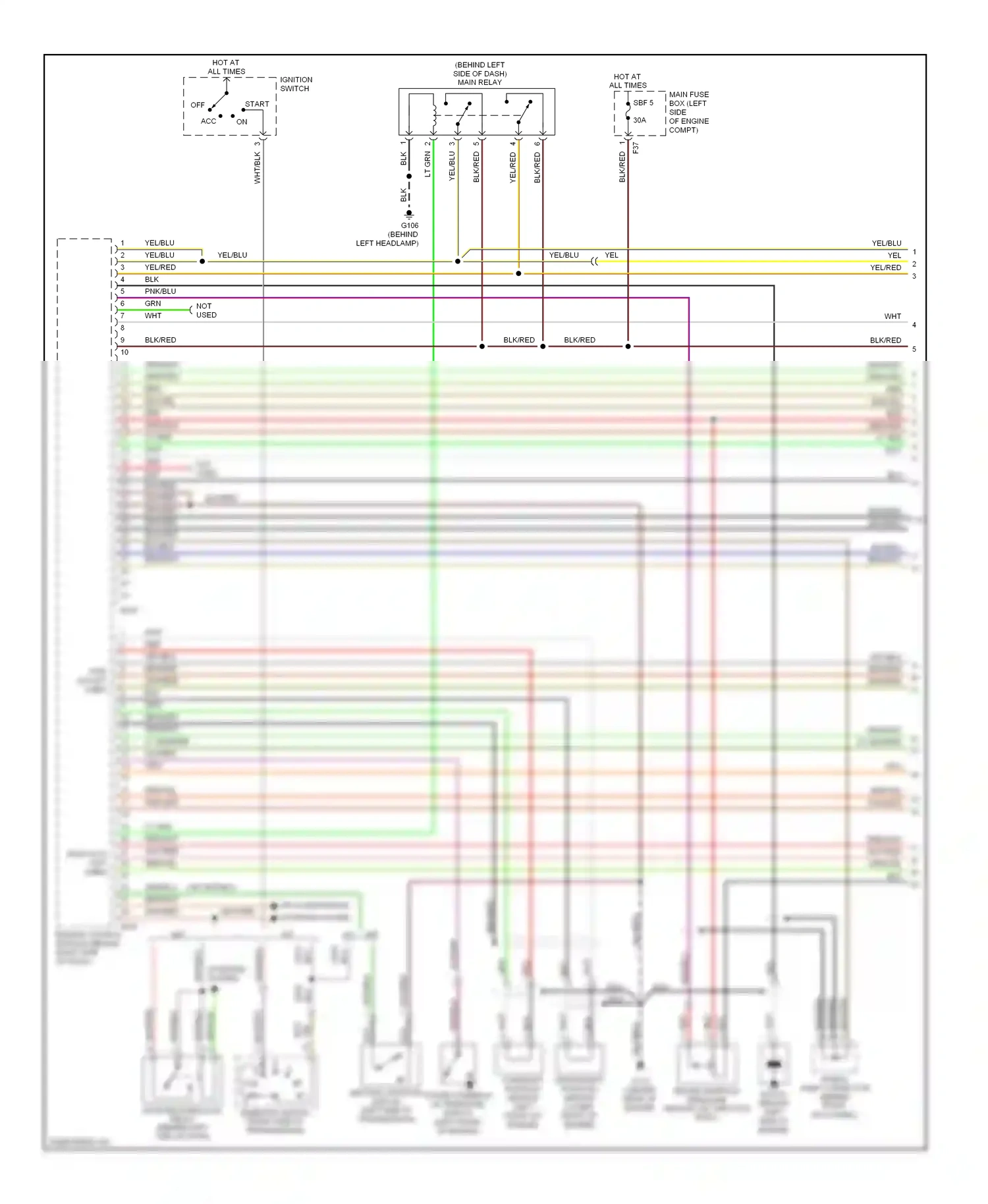 Wiring diagram grn/yel for Subaru Outback BH (1999-2003) (7 of 15)