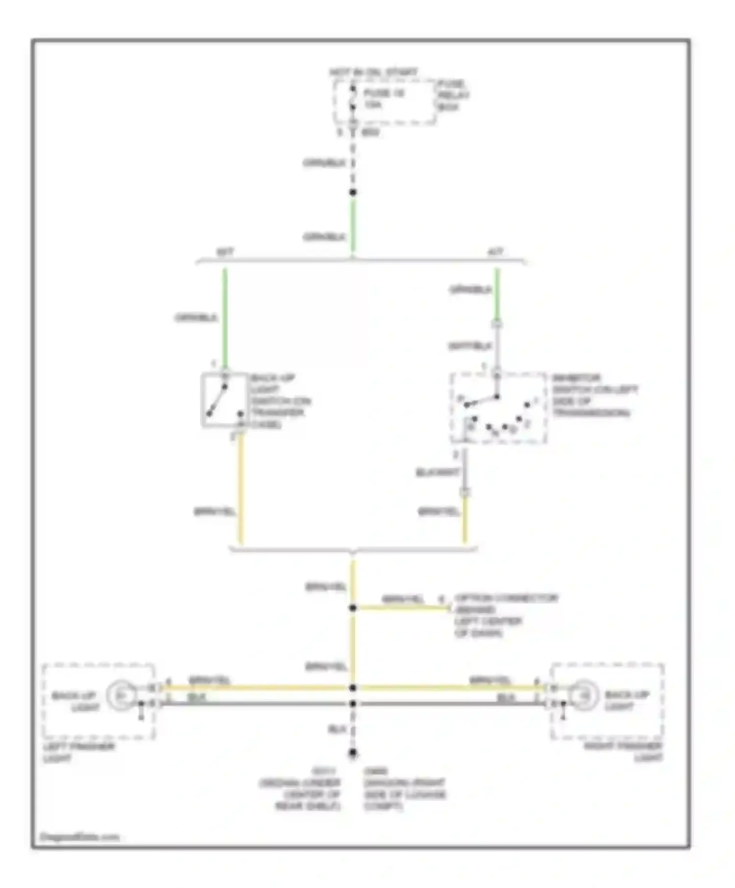 Wiring diagram hot in on, start for Subaru Outback BH (1999-2003) (1 of 16)