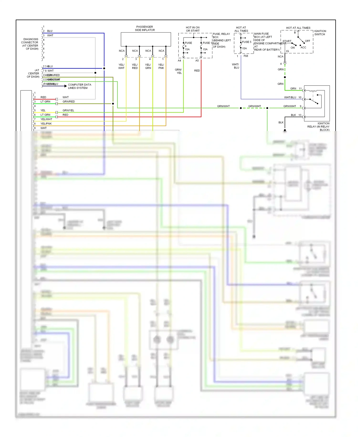 Subaru Outback BH (1999-2003) (left dash support) wiring diagram  (1 of 1)