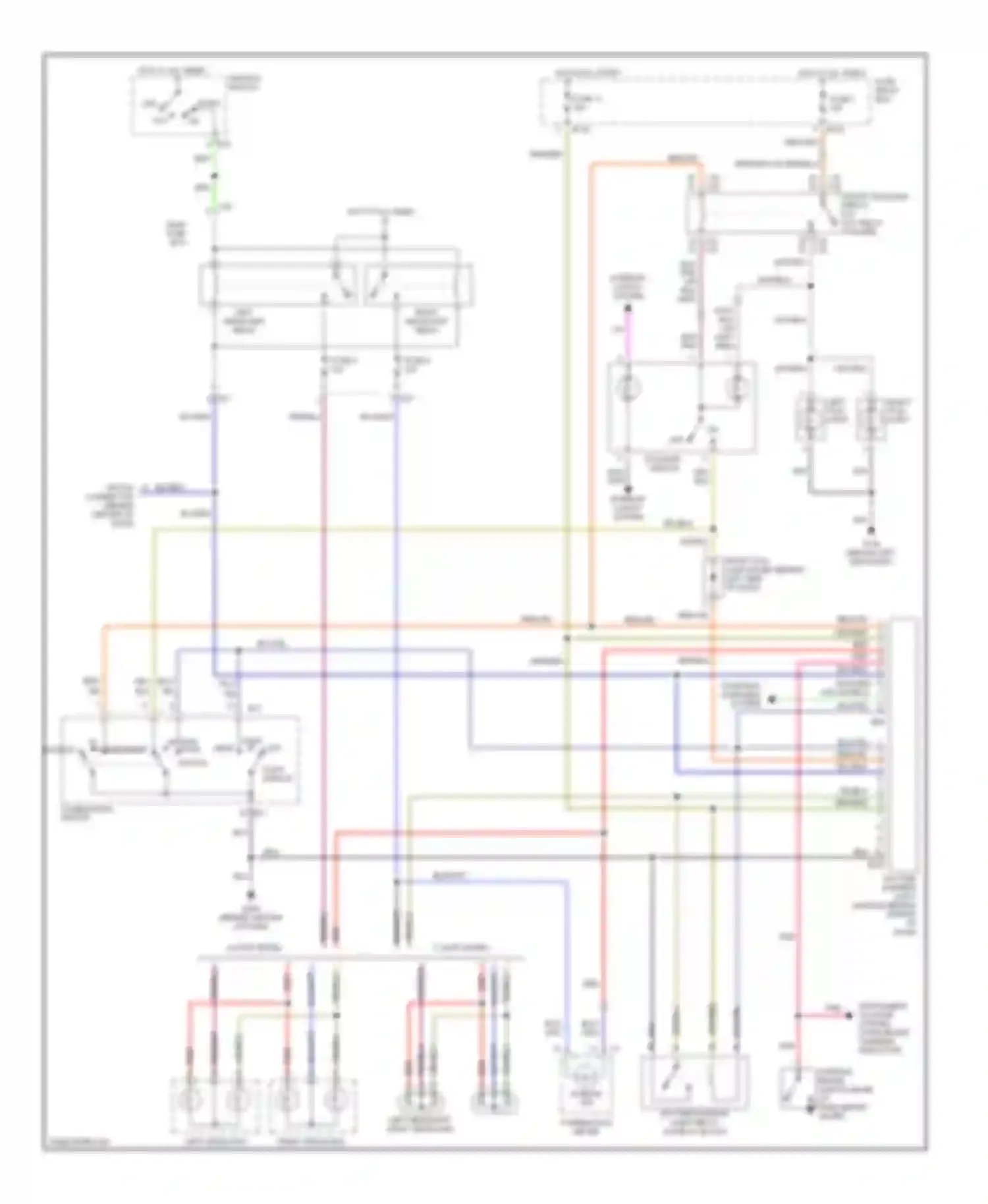Wiring diagram light switch for Subaru Outback BH (1999-2003) (2 of 4)