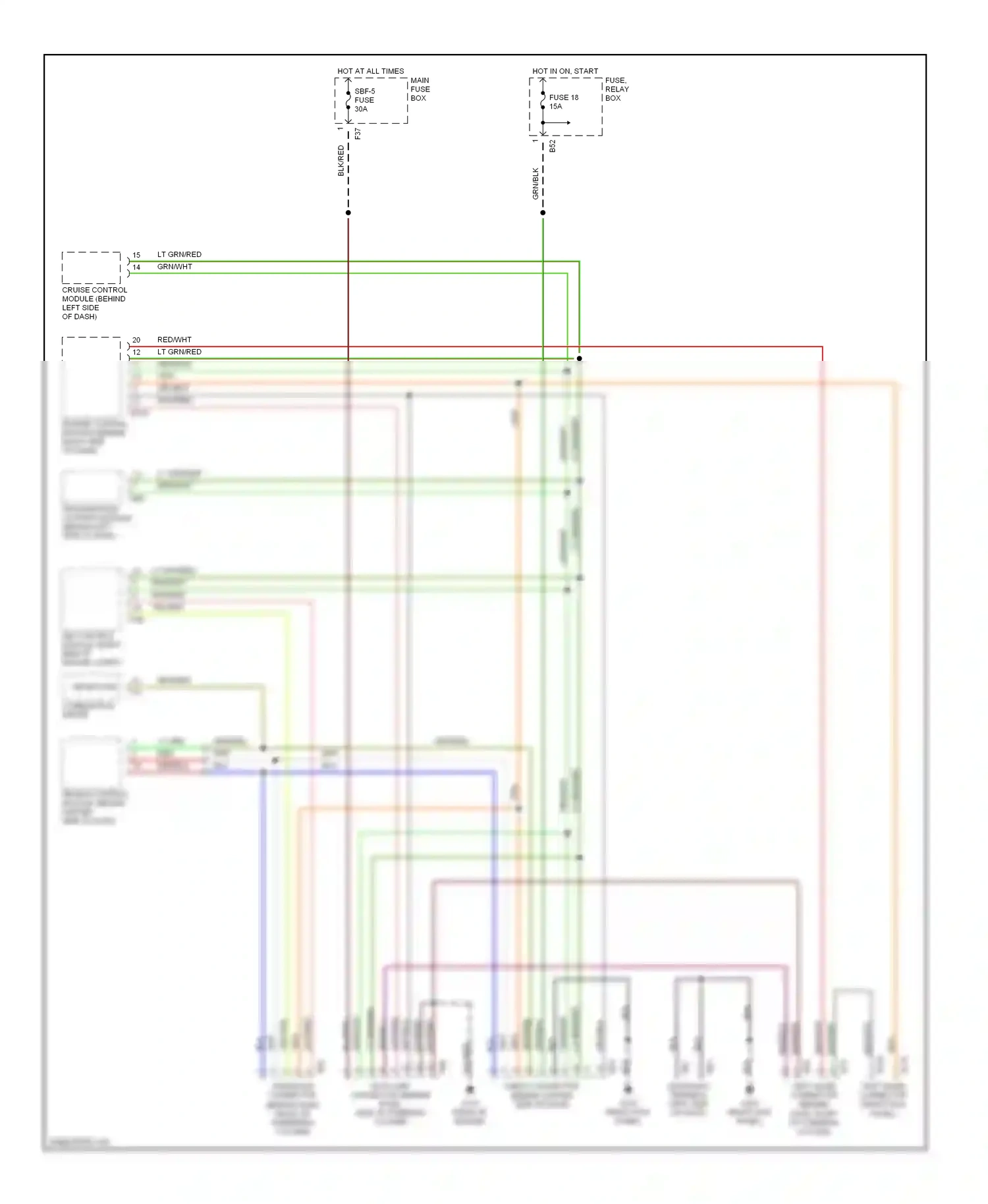 Wiring diagram lt grn for Subaru Outback BH (1999-2003) (1 of 27)