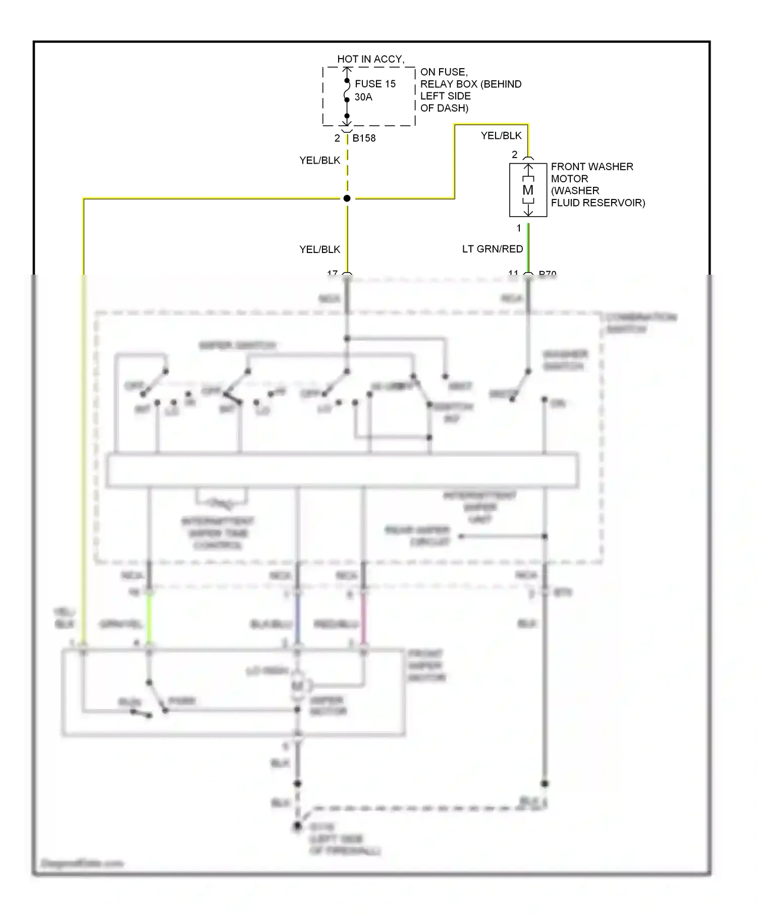 Wiring diagram lt grn/red for Subaru Outback BH (1999-2003) (24 of 25)