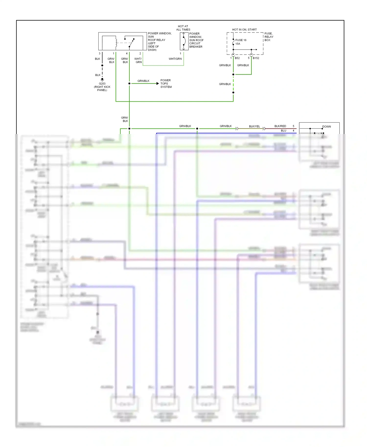 Wiring diagram lt grn/red for Subaru Outback BH (1999-2003) (5 of 25)