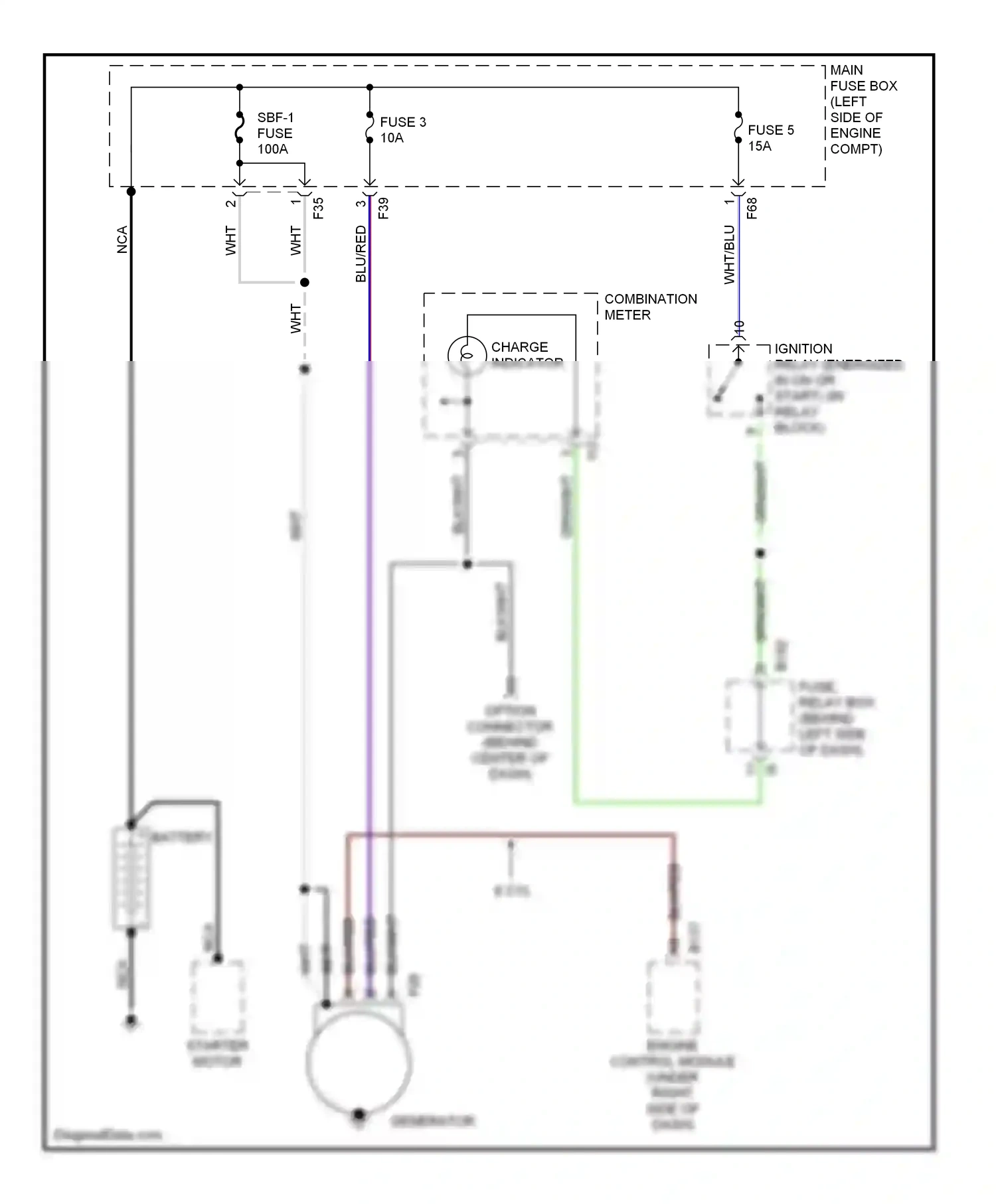 Wiring diagram nca for Subaru Outback BH (1999-2003) (13 of 43)