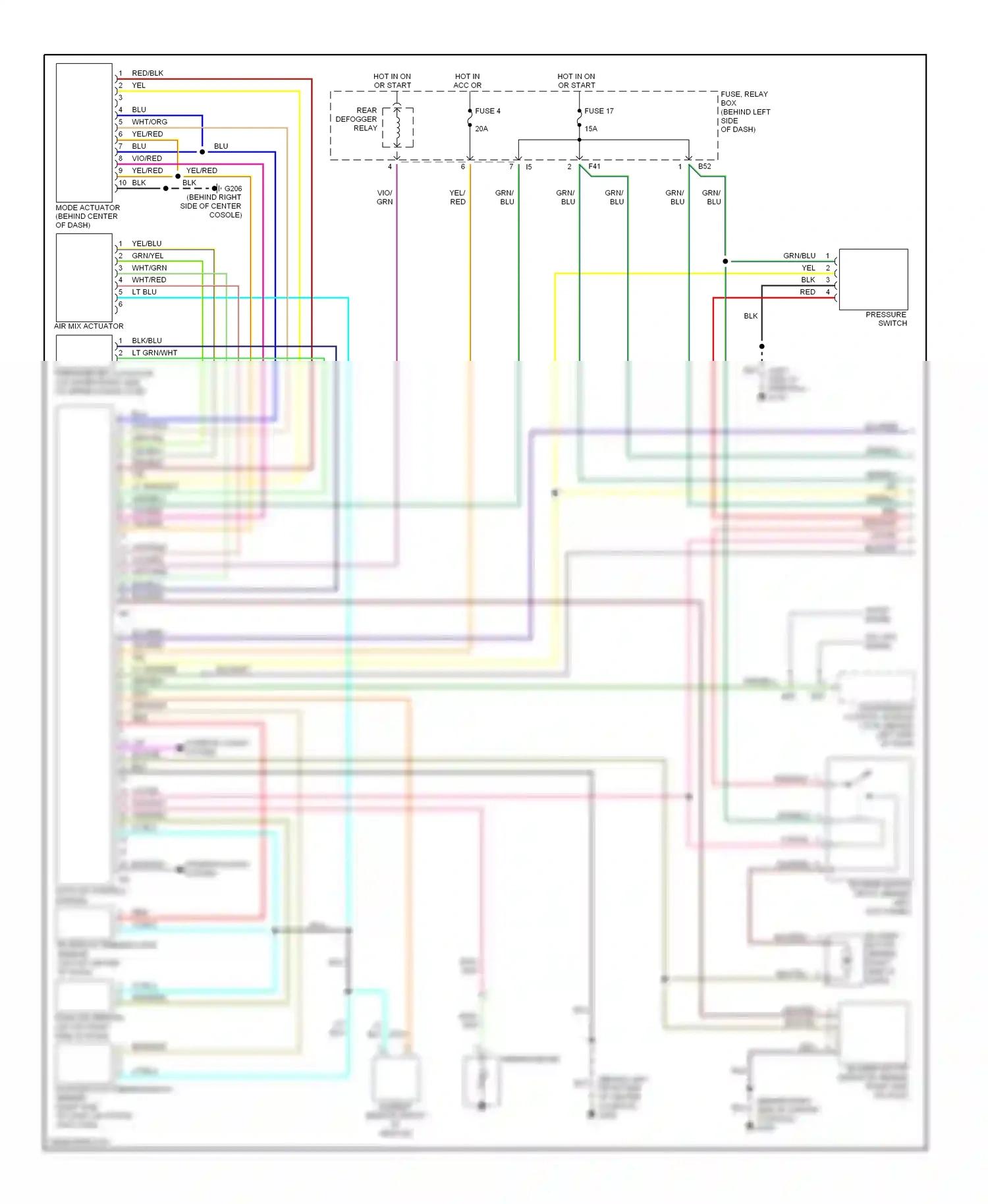 Wiring diagram pressure switch for Subaru Outback BH (1999-2003) (1 of 2)