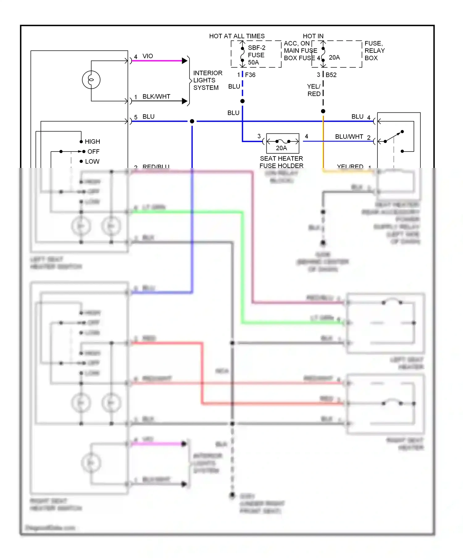 Subaru Outback BH (1999-2003) red wiring diagram  (43 of 58)