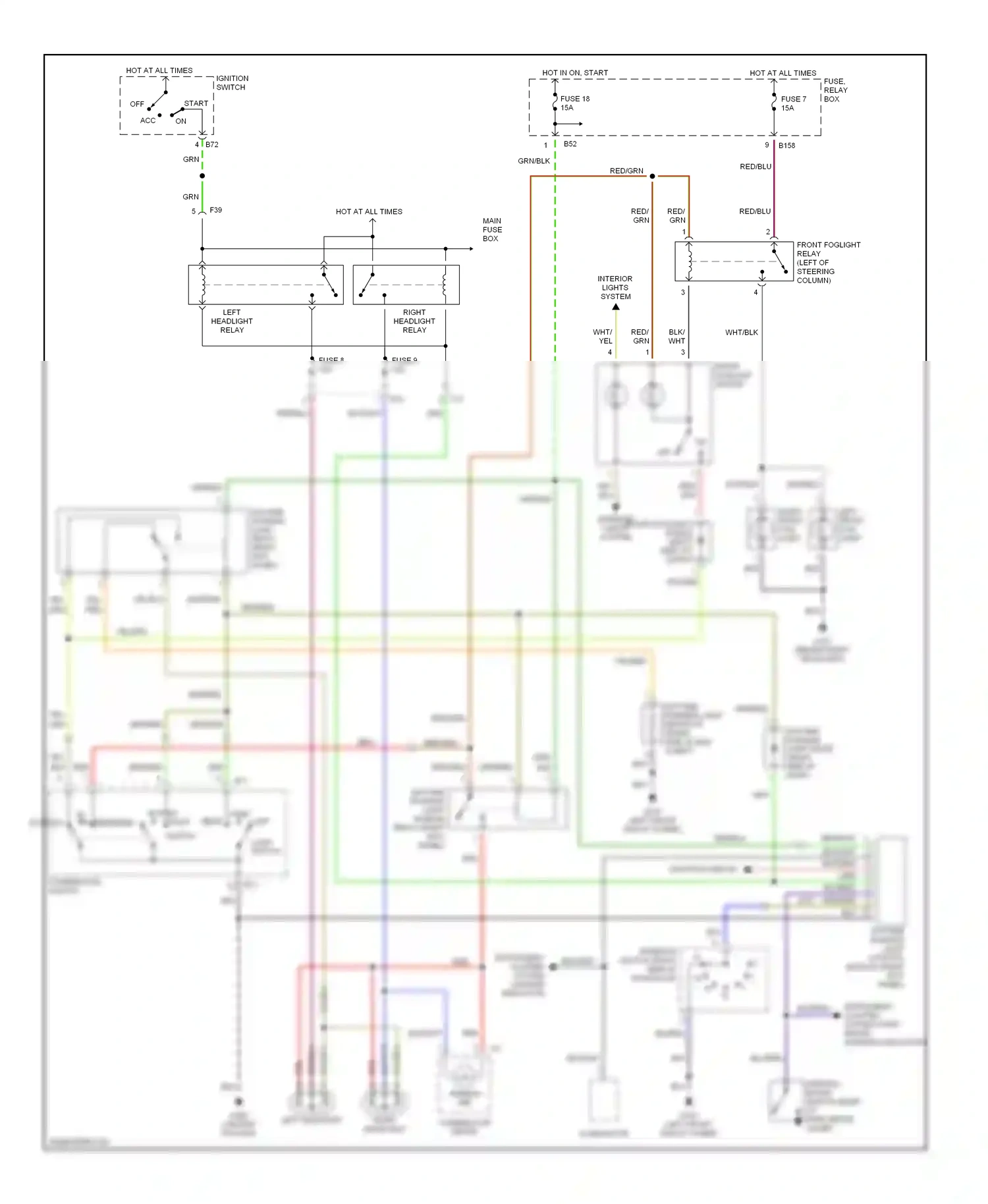 Subaru Outback BH (1999-2003) red wiring diagram  (11 of 58)