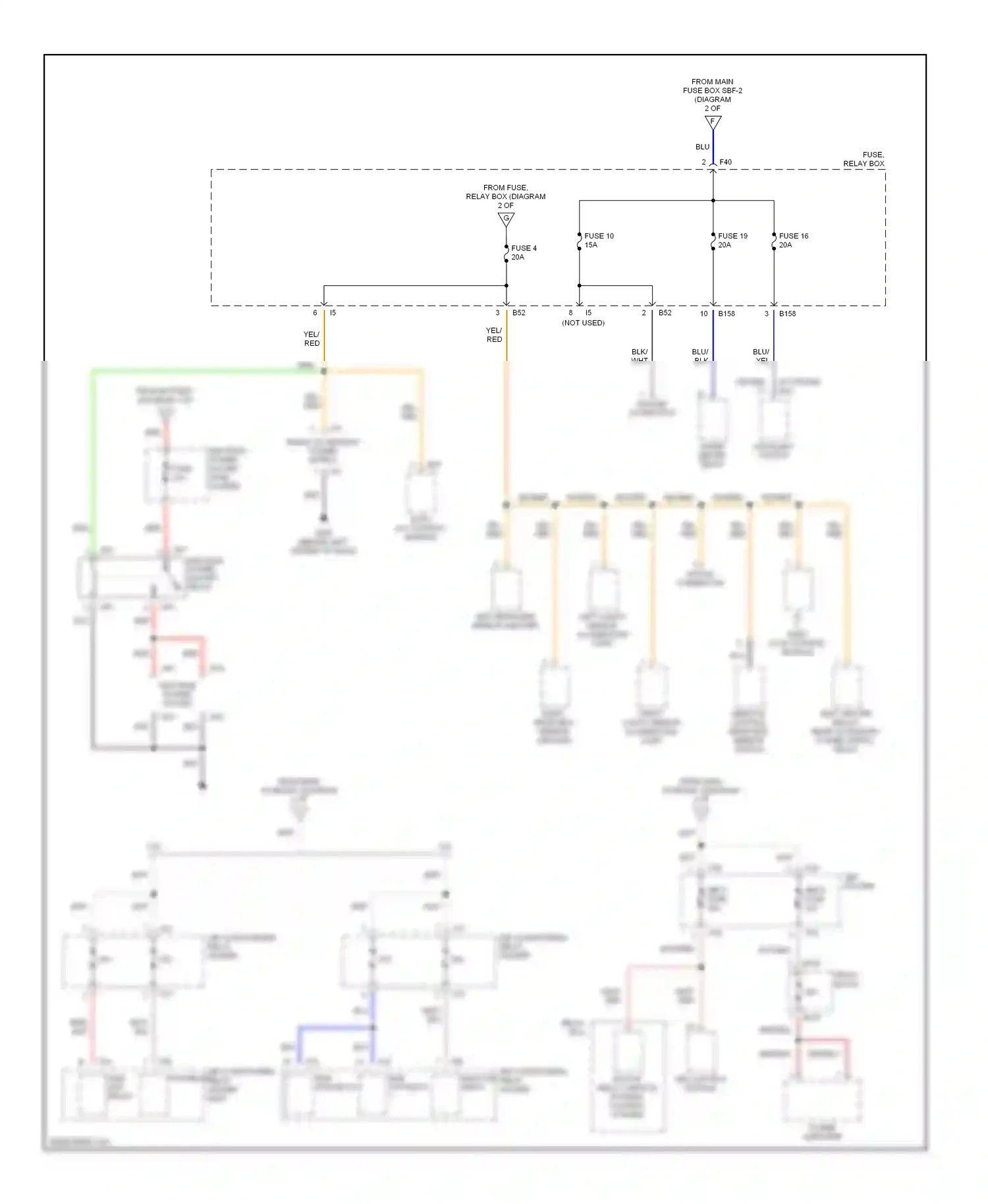 Wiring diagram relay box for Subaru Outback BH (1999-2003) (2 of 2)