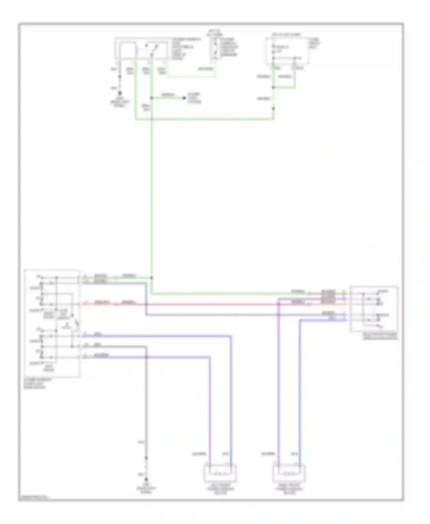 Wiring diagram right front power window sub switch for Subaru Outback BH (1999-2003) (2 of 3)