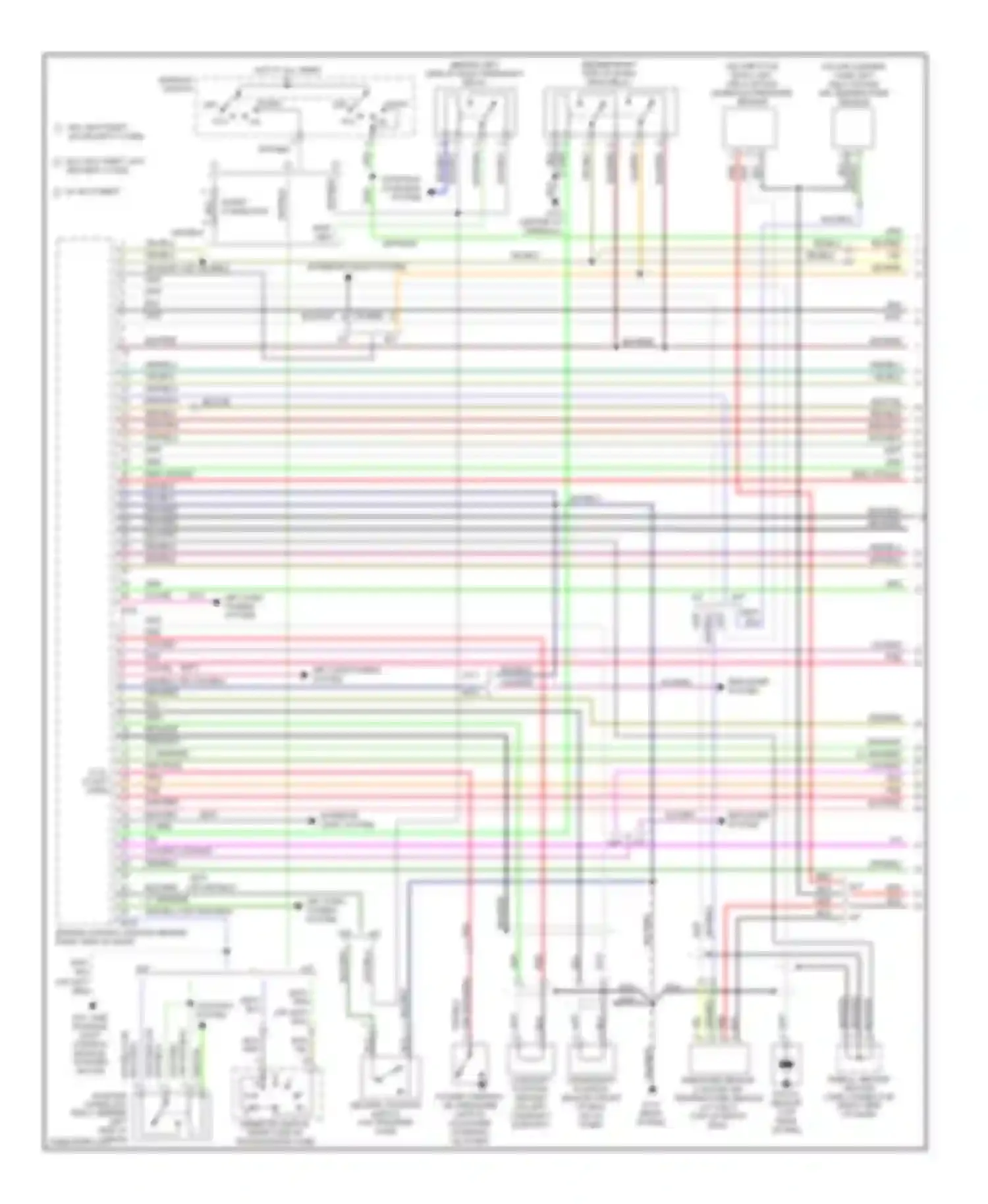 Wiring diagram starting system day time running light control module, starter motor for Subaru Outback BH (1999-2003) (1 of 1)