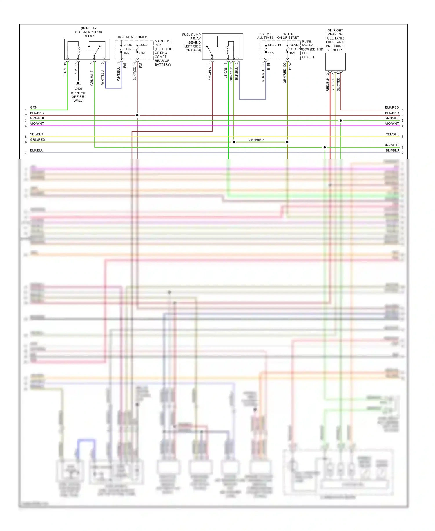 Wiring diagram wht/blu for Subaru Outback BH (1999-2003) (18 of 23)