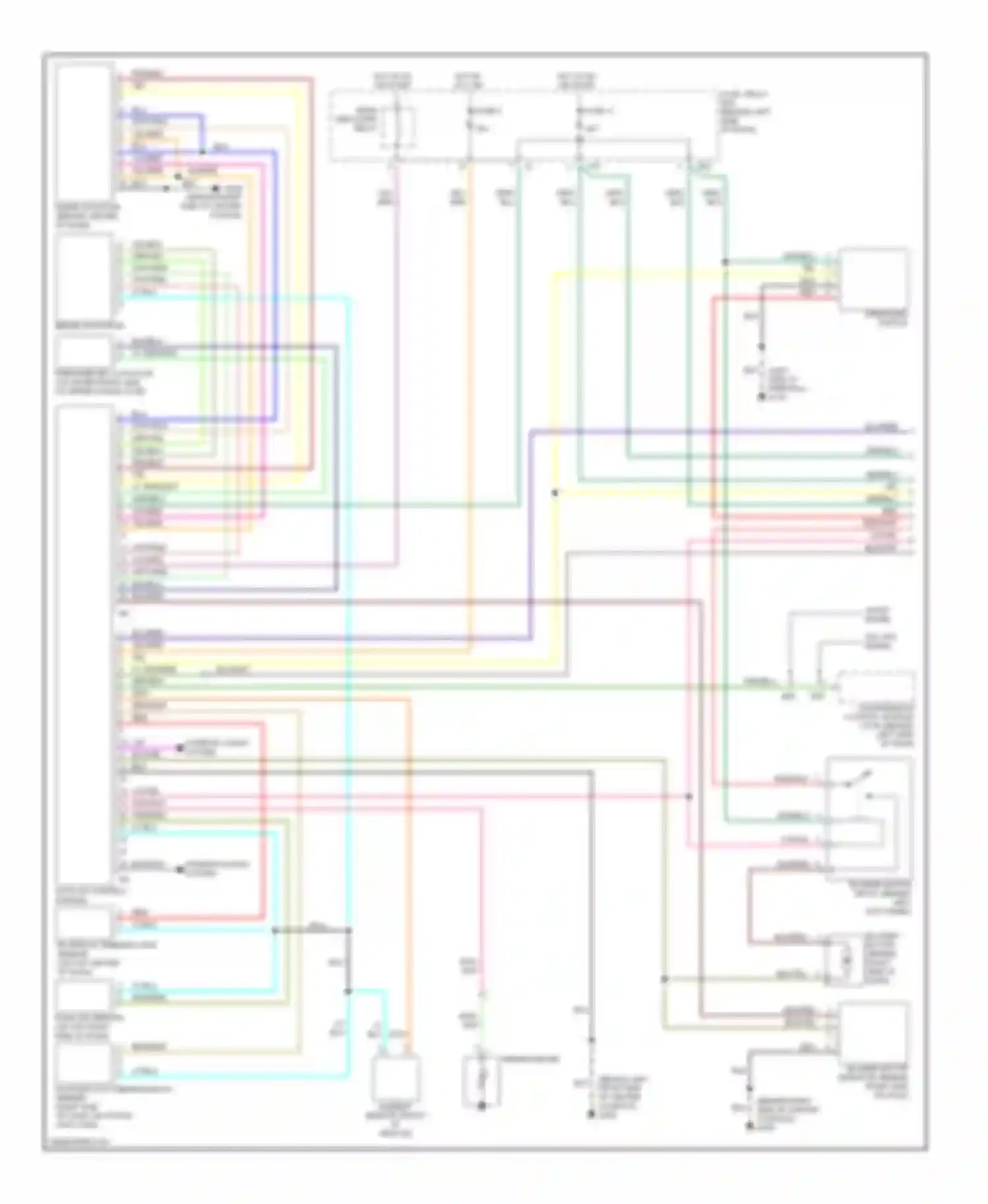 Wiring diagram w/o vdc model for Subaru Outback BH (1999-2003) (1 of 2)