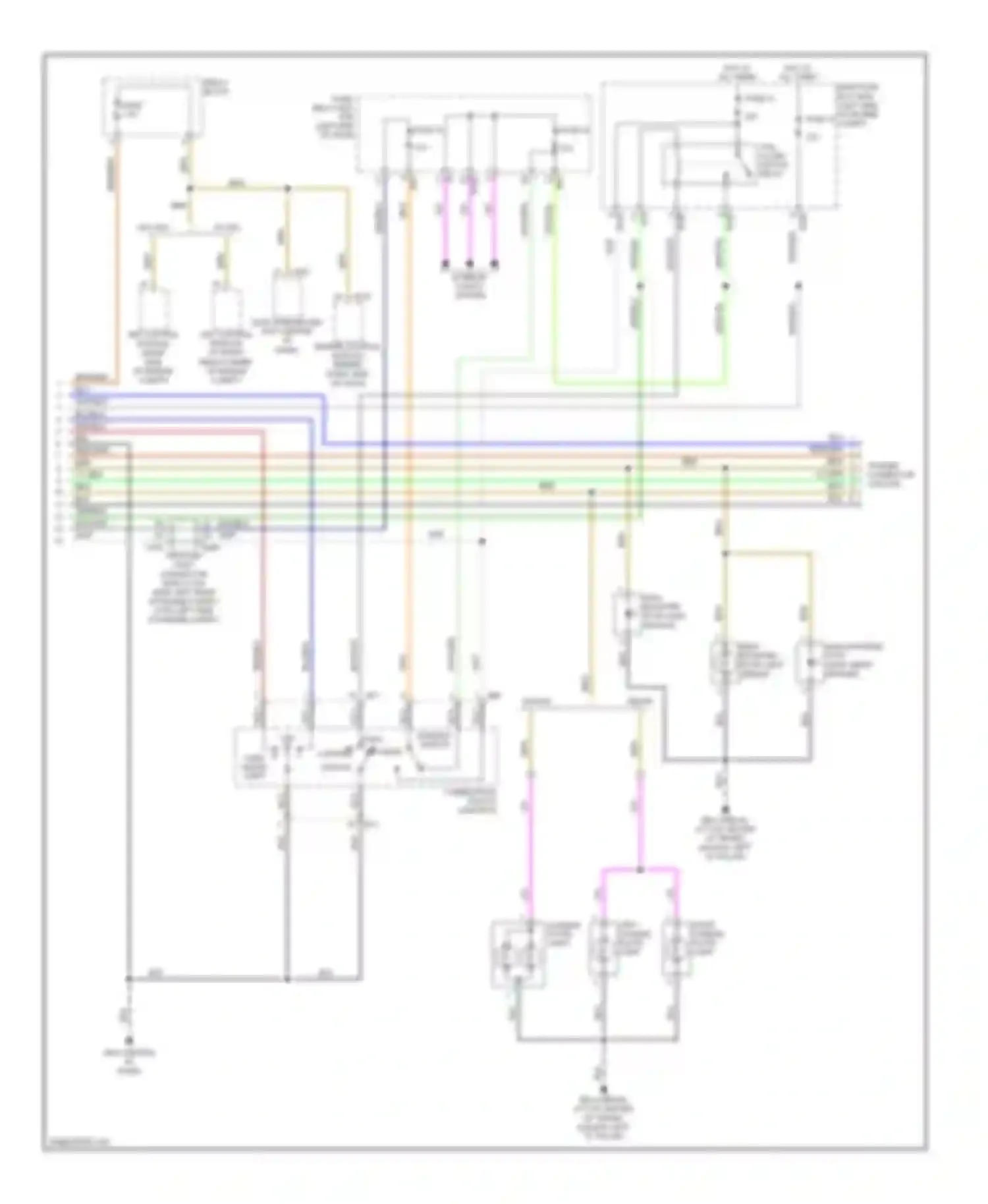 Outback Subaru BP facelift (2006-2009): Exterior lamps circuit (2 of 2)