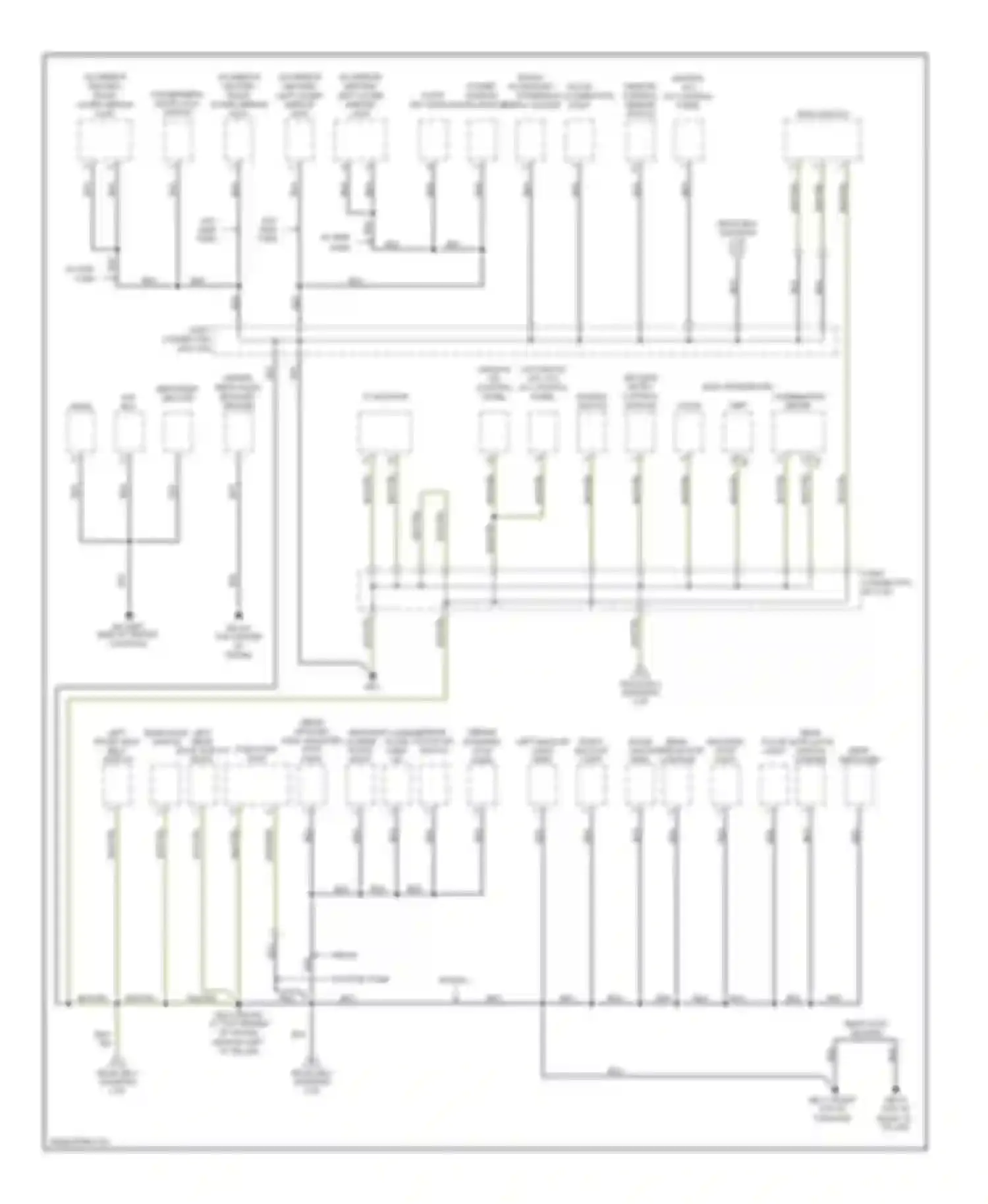 Outback Subaru BP facelift (2006-2009): Ground distribution circuit (3 of 3)
