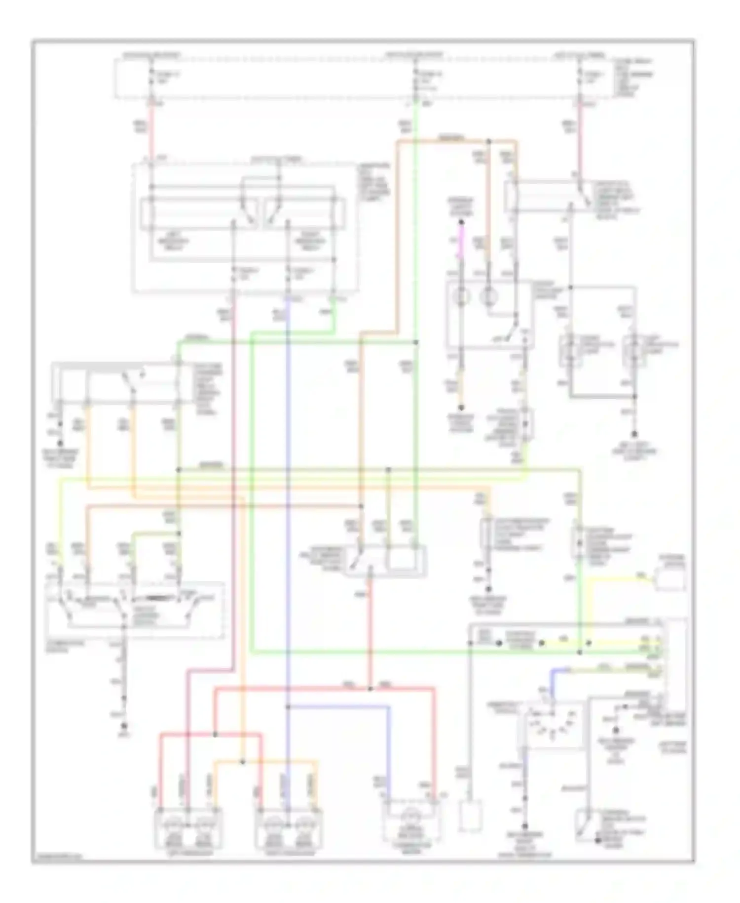 Outback Subaru BP facelift (2006-2009): Headlights circuit, without high intensity discharge