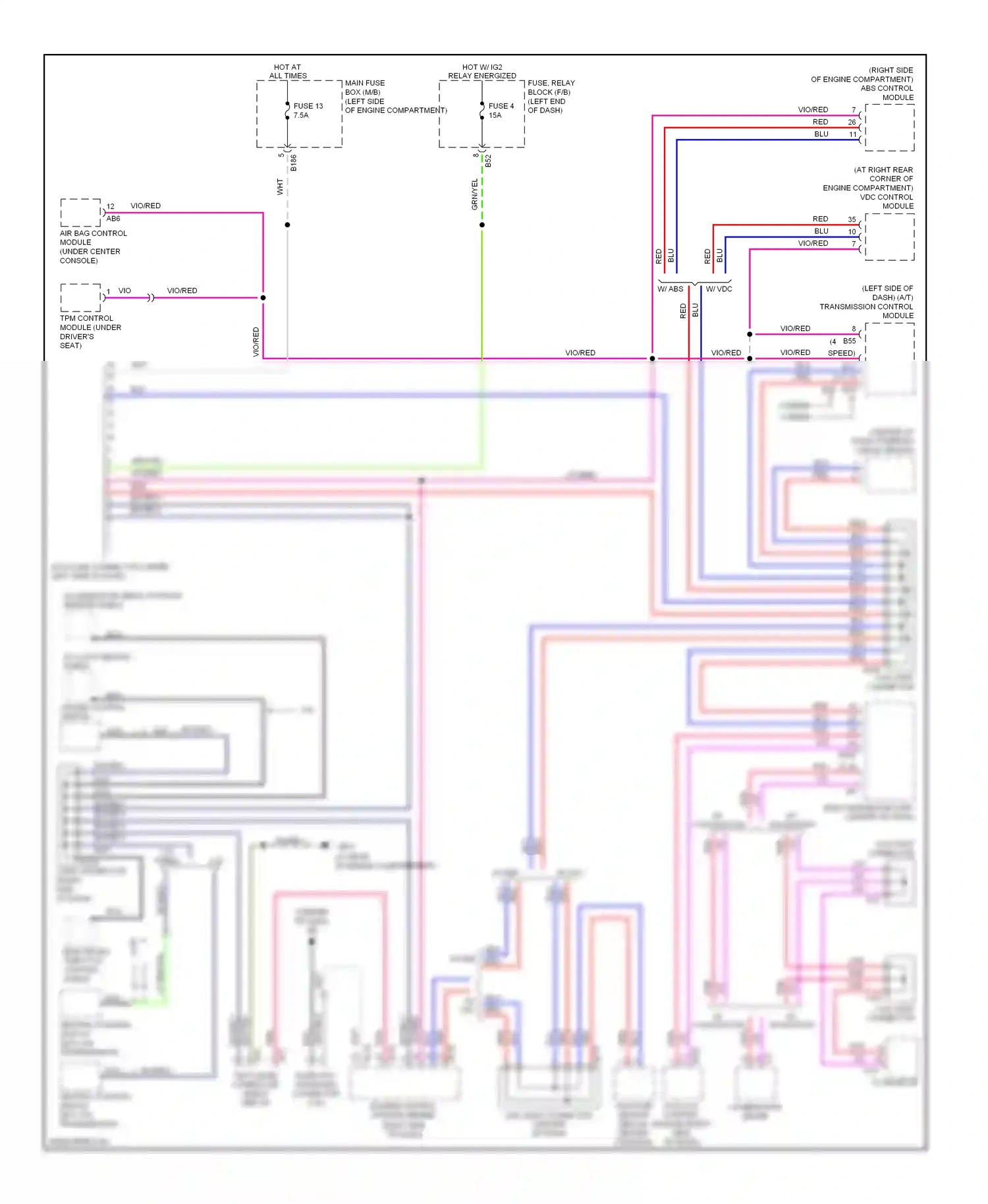 Wiring diagram 2.5l for Subaru Outback BP facelift (2006-2009) (5 of 9)