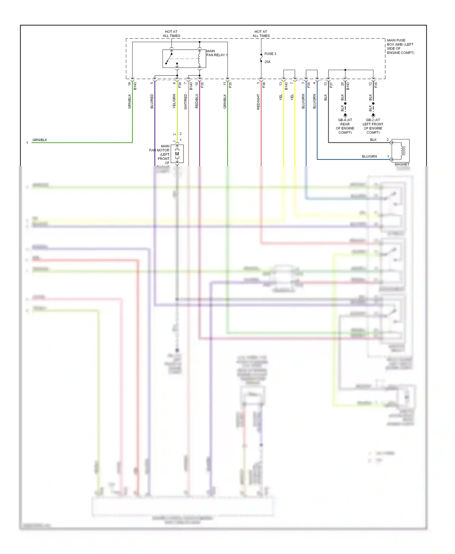 Wiring diagram 2.5l for Subaru Outback BP facelift (2006-2009) (1 of 9)