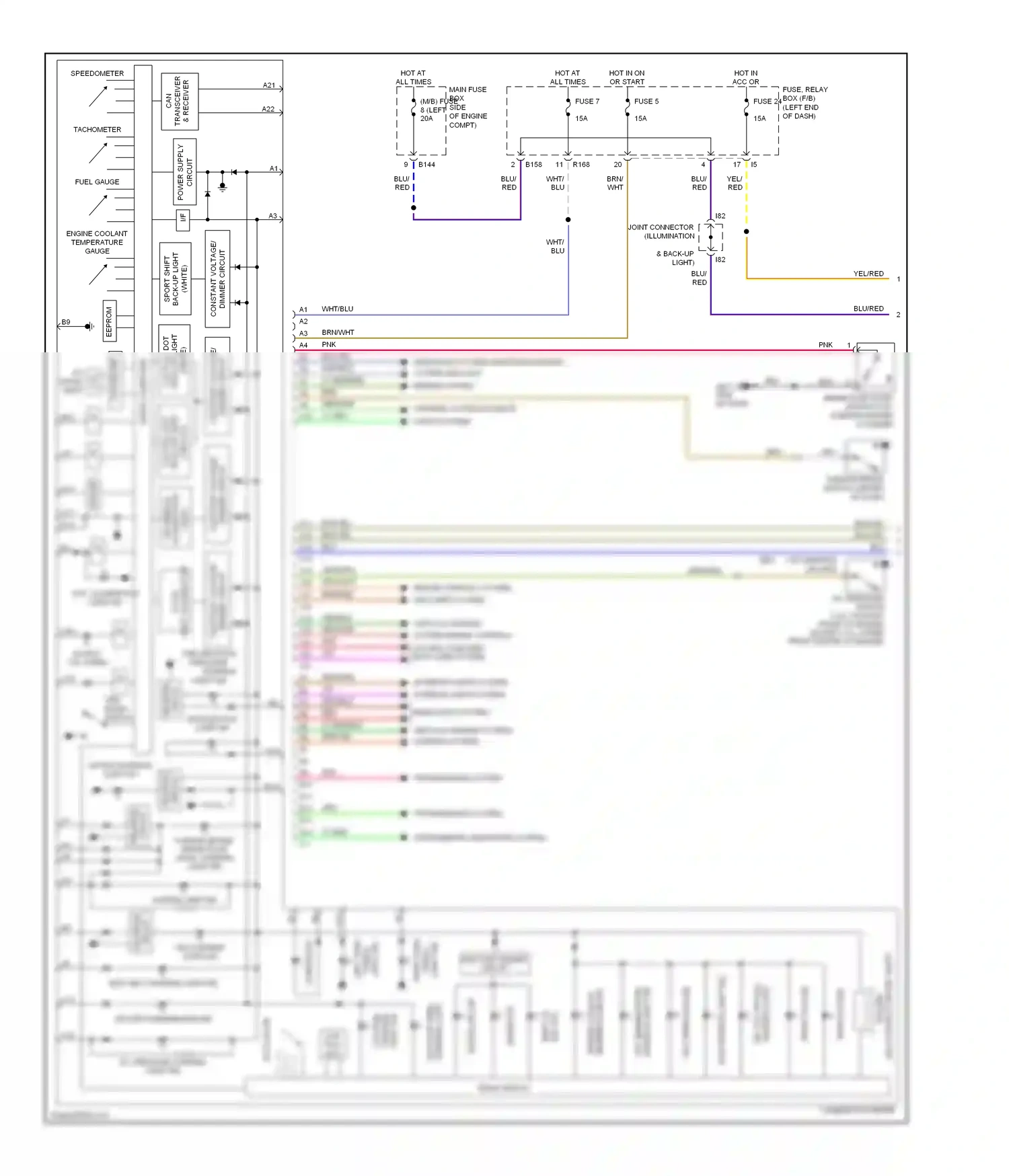 Wiring diagram atf temperature warning light ind for Subaru Outback BP facelift (2006-2009) (1 of 1)