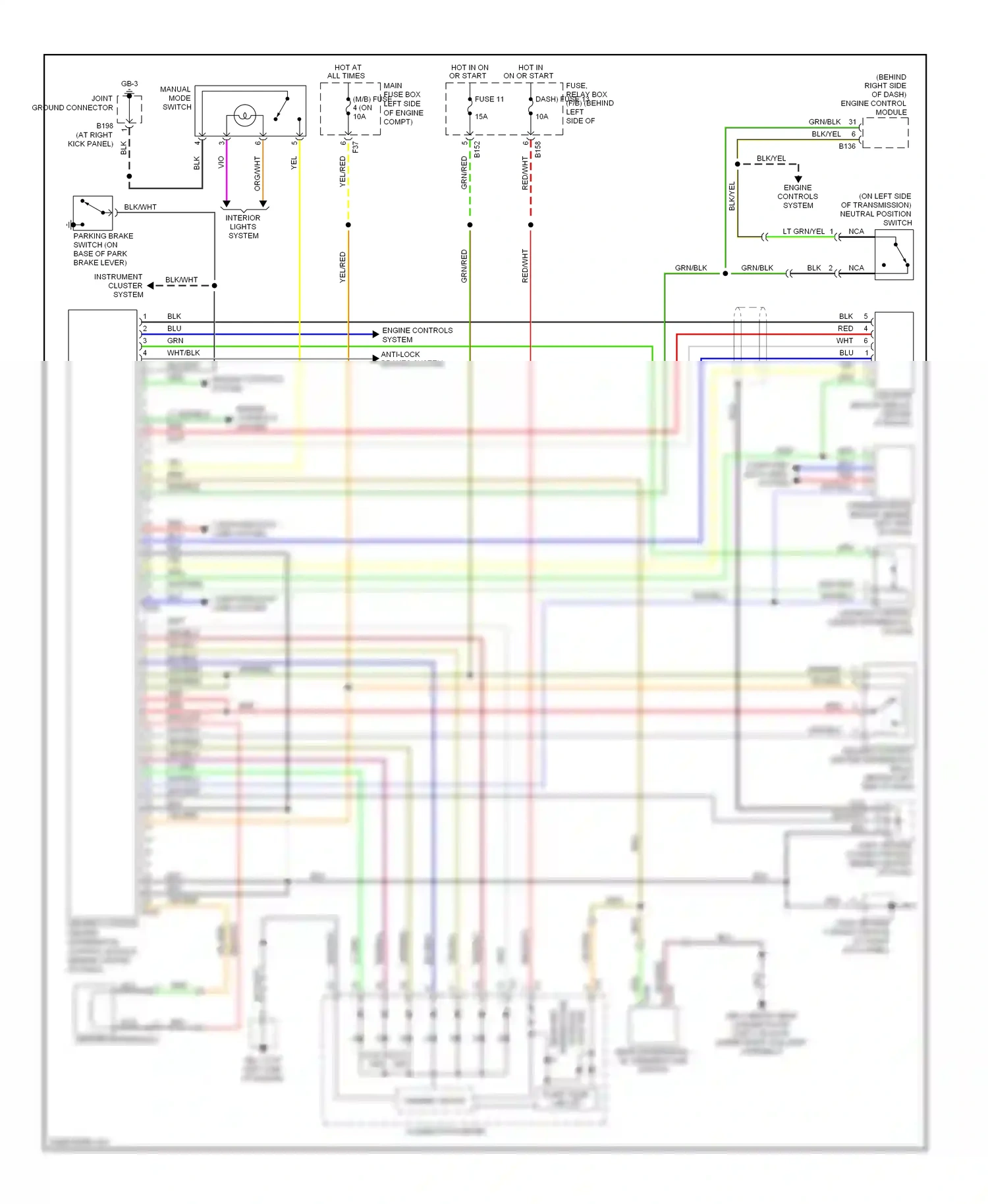 Wiring diagram blk for Subaru Outback BP facelift (2006-2009) (53 of 116)