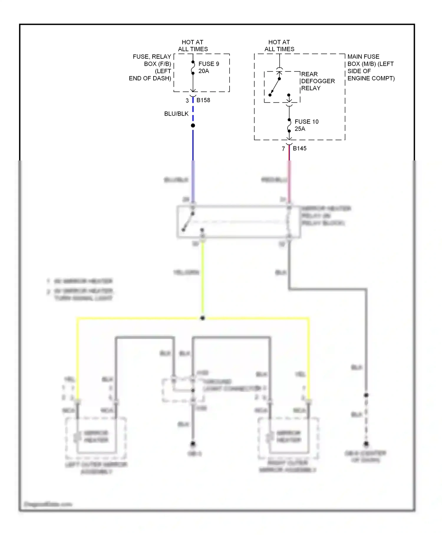 Wiring diagram blk for Subaru Outback BP facelift (2006-2009) (78 of 116)