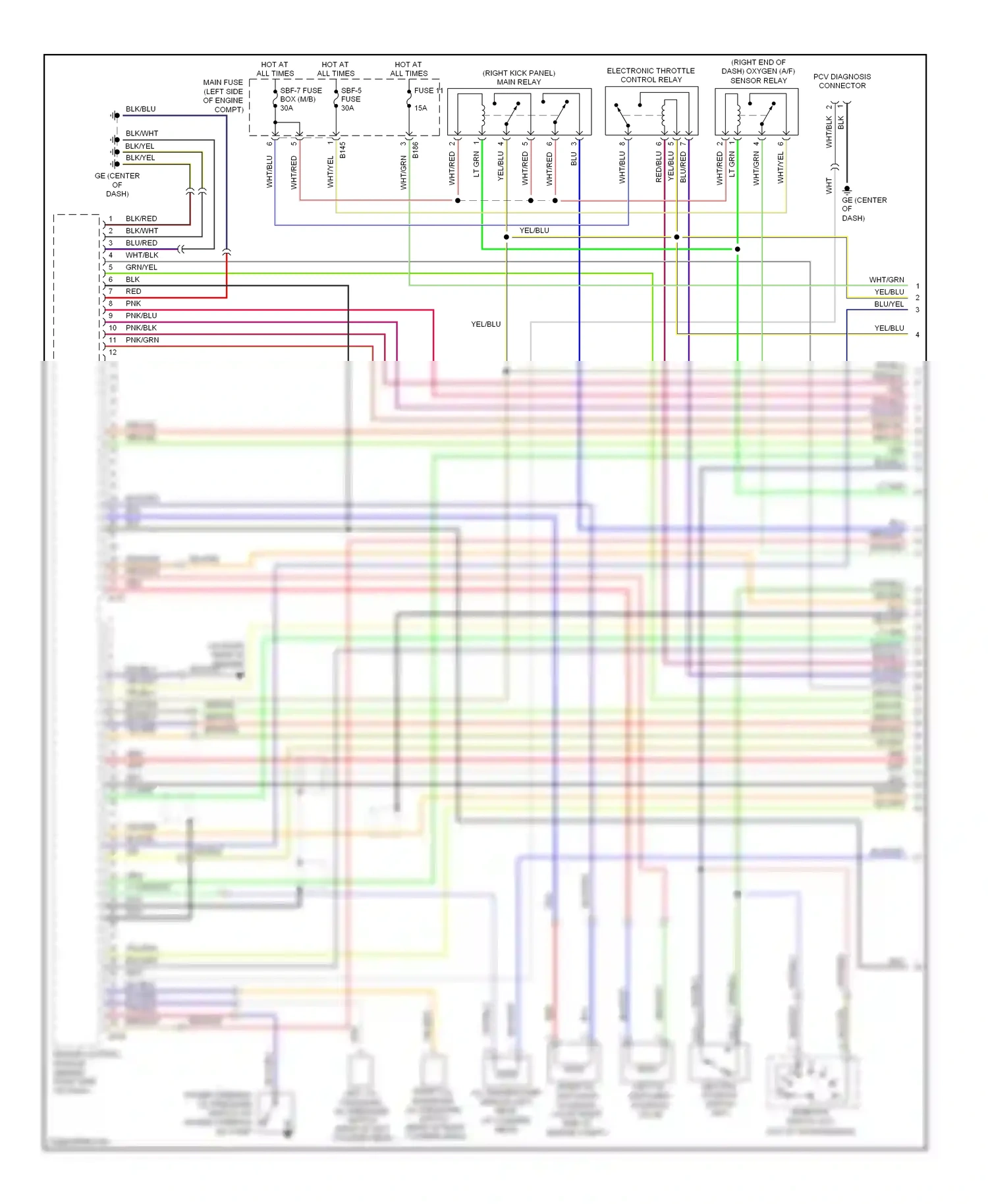 Wiring diagram blk/org for Subaru Outback BP facelift (2006-2009) (2 of 4)