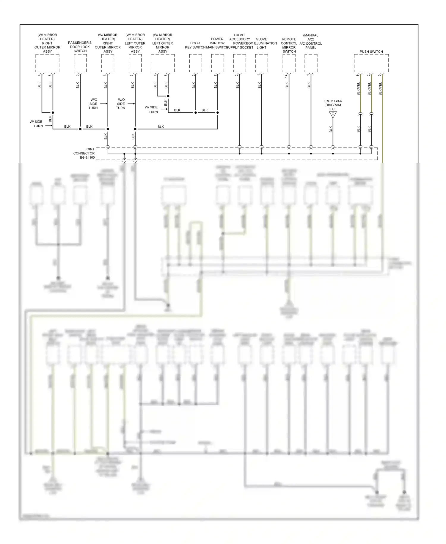 Wiring diagram blk/yel for Subaru Outback BP facelift (2006-2009) (15 of 59)