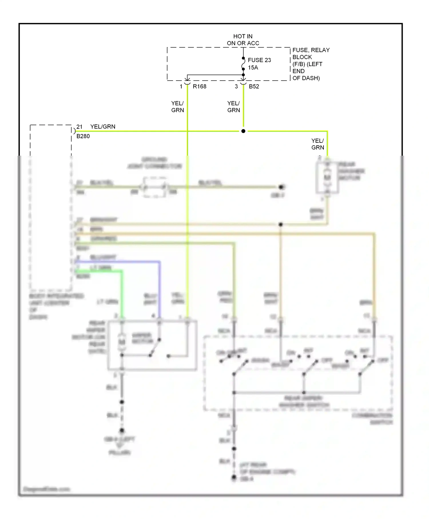Wiring diagram blk/yel for Subaru Outback BP facelift (2006-2009) (53 of 59)
