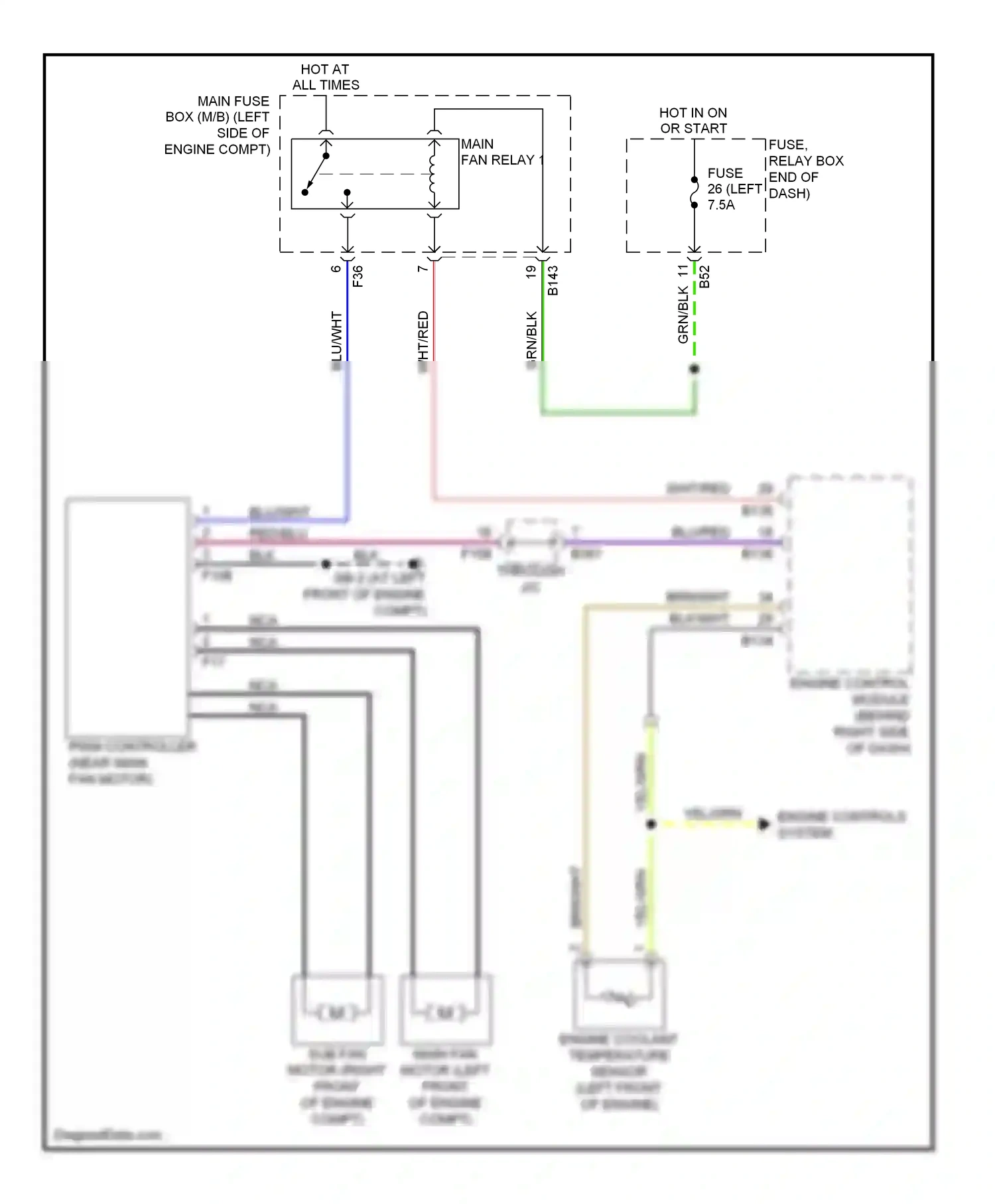 Wiring diagram blu/red for Subaru Outback BP facelift (2006-2009) (42 of 58)