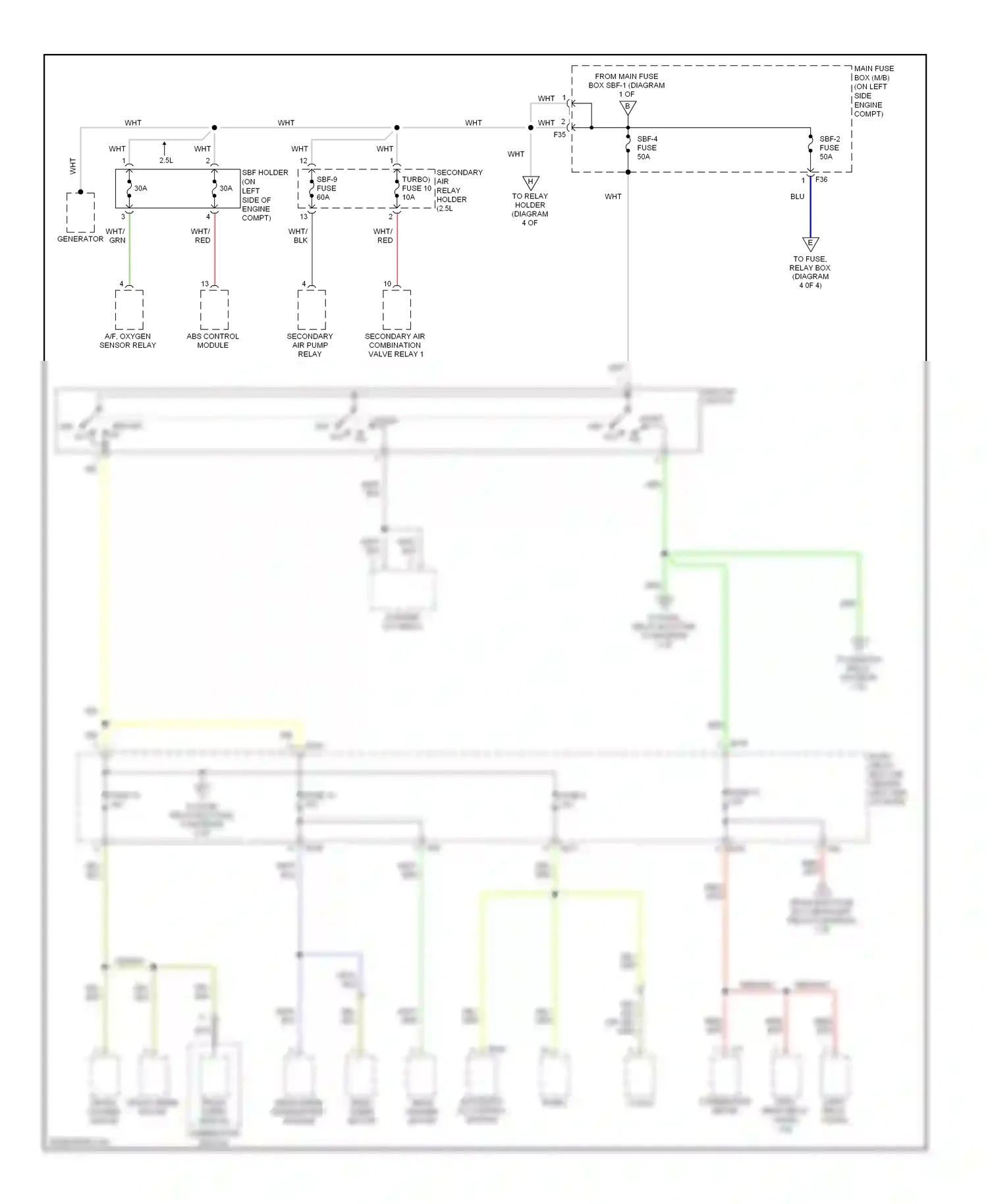 Wiring diagram front washer motor for Subaru Outback BP facelift (2006-2009) (1 of 1)